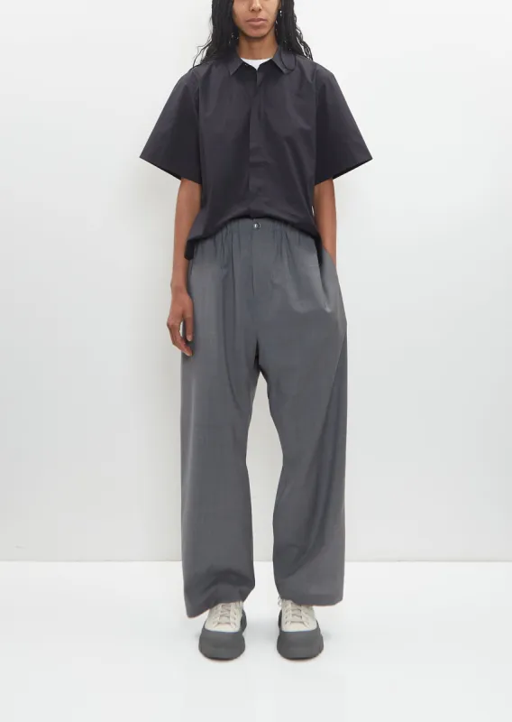 Wool Pilar Low Crotch Pant — Mid Grey sold by La Garconne