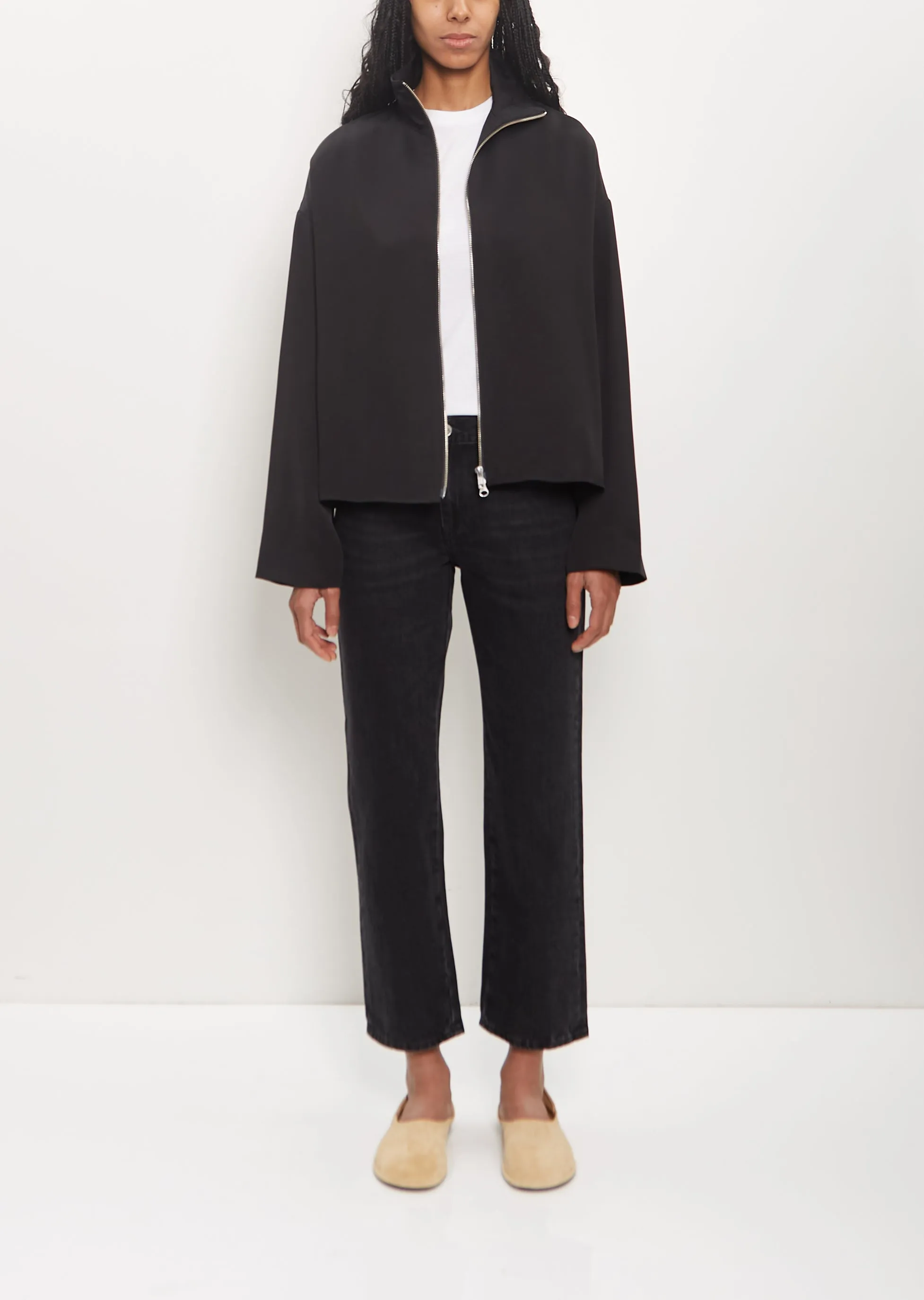 Viscose Liquid Jacket — Black sold by La Garconne product image thumbnail 4