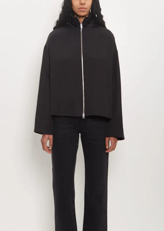 Viscose Liquid Jacket — Black sold by La Garconne