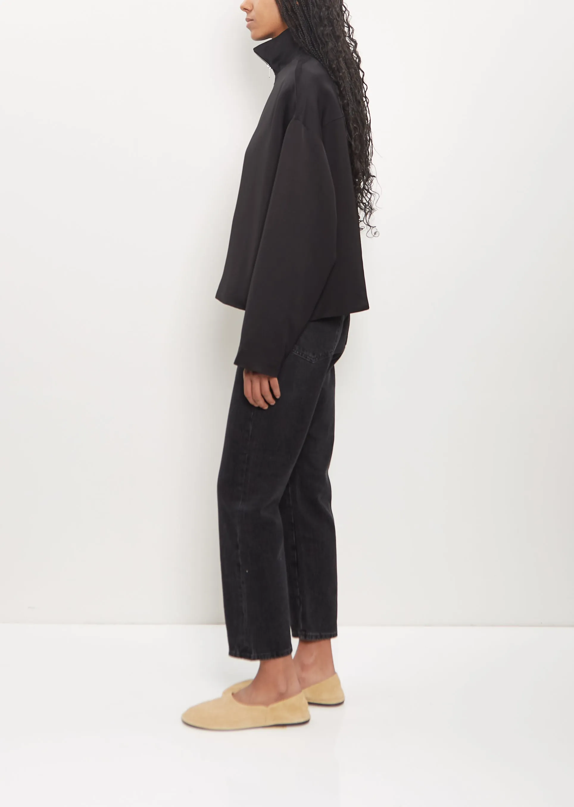 Viscose Liquid Jacket — Black sold by La Garconne product image thumbnail 2