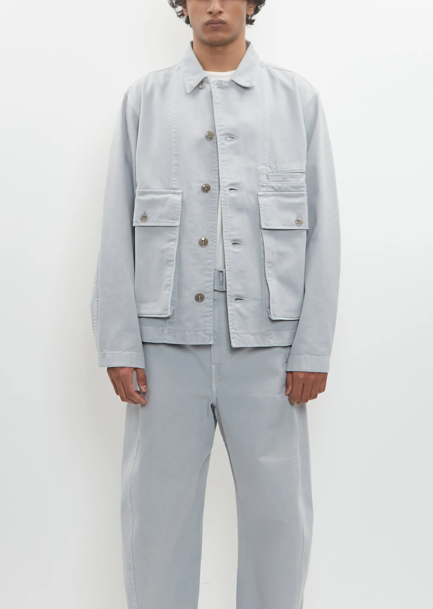 Denim Boxy Jacket sold by La Garconne