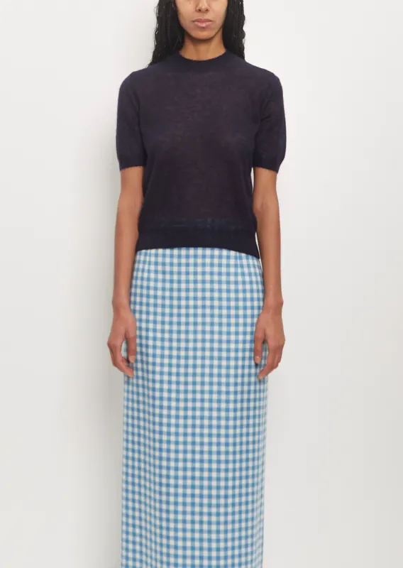 Kid Mohair Sheer Knit Tee sold by La Garconne
