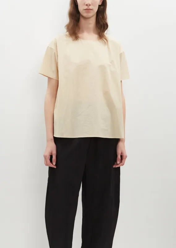 Light Poplin Short Sleeve Top sold by La Garconne