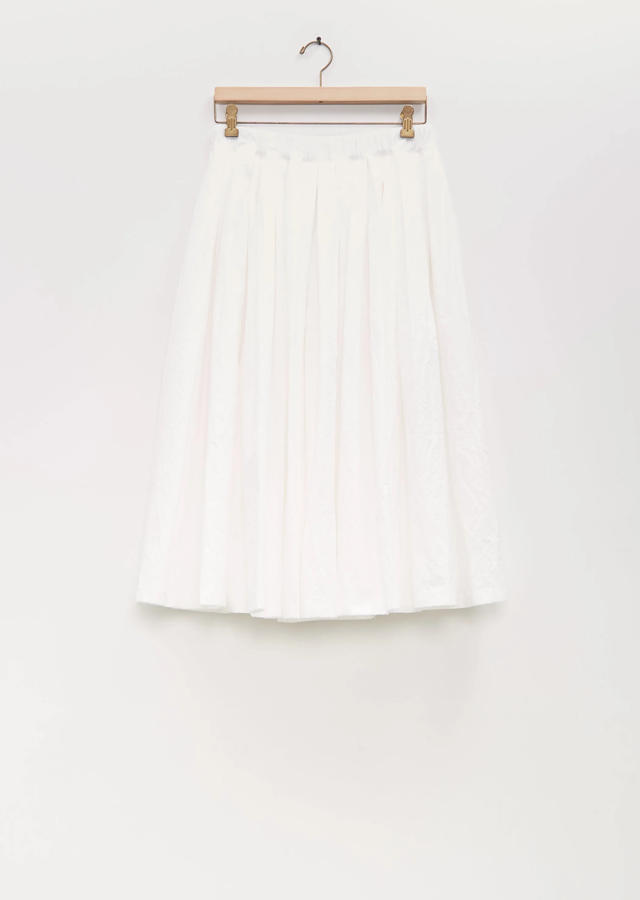 Cotton Pleated Pull On Skirt — Milk sold by La Garconne
