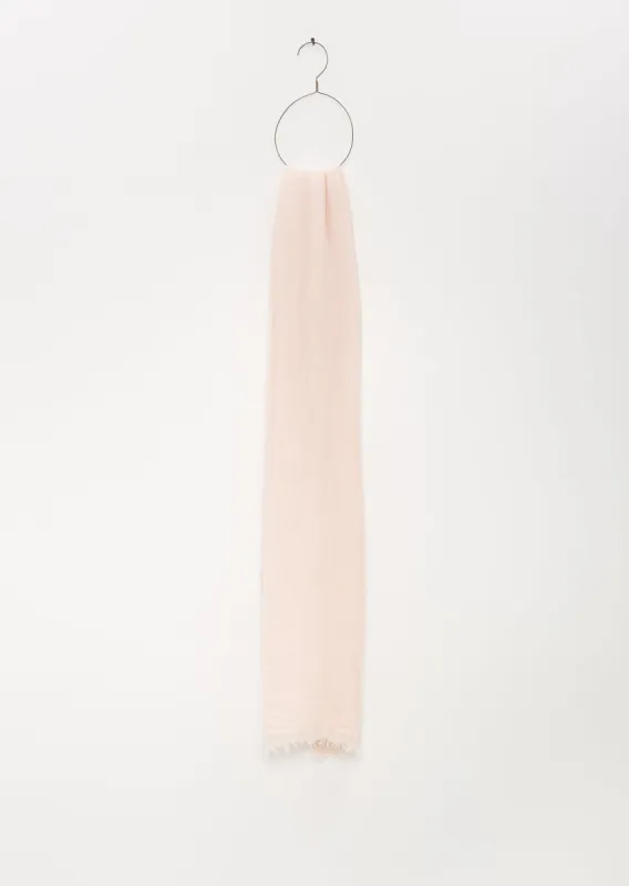 Cashmere Medium Woven Scarf — Light Pink sold by La Garconne