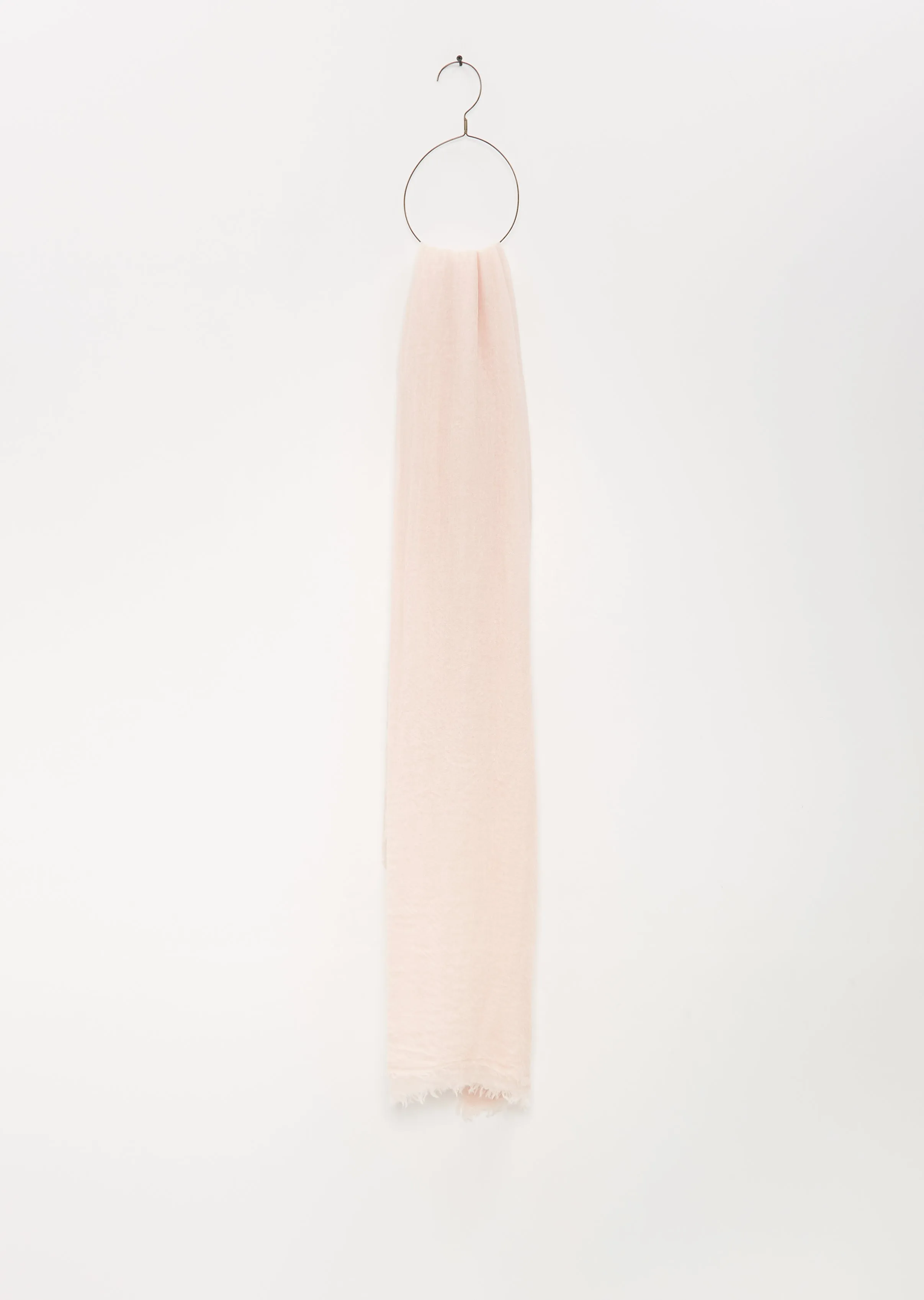 Cashmere Medium Woven Scarf — Light Pink sold by La Garconne