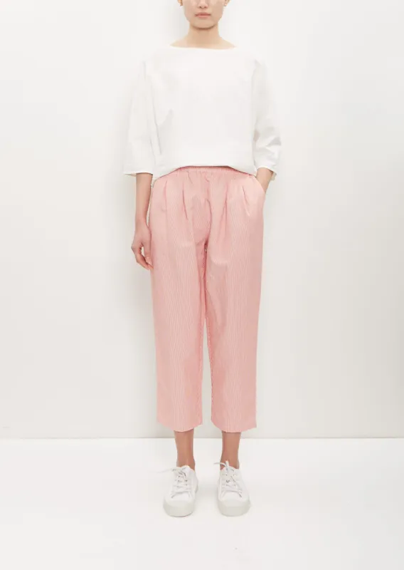 Linen Poly Cropped Pleated Pant — Poppy sold by La Garconne