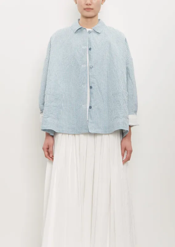 Linen Cotton Patch Pocket Overshirt sold by La Garconne