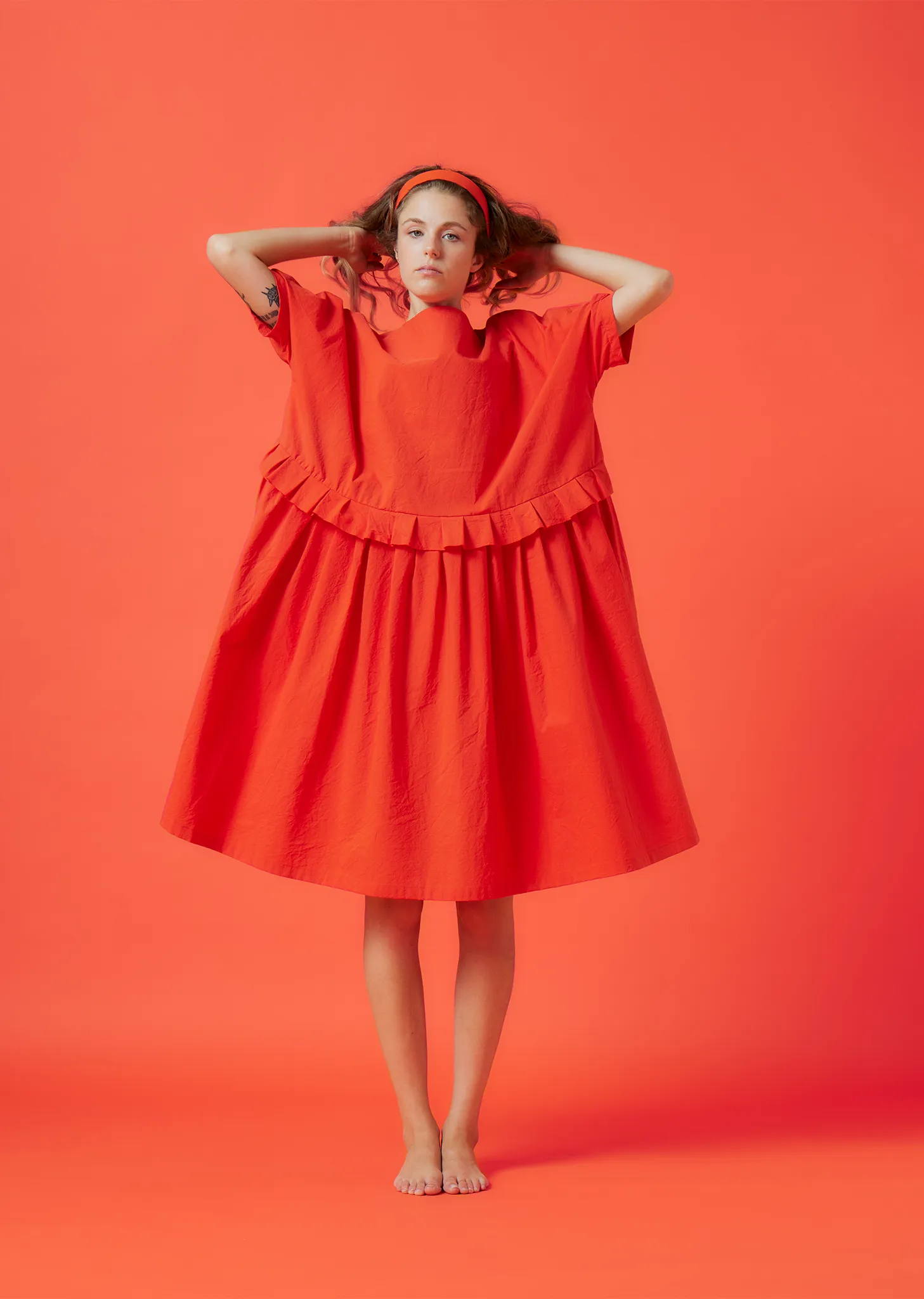 Cotton Ruffle Trim Dress sold by La Garconne product image thumbnail 5