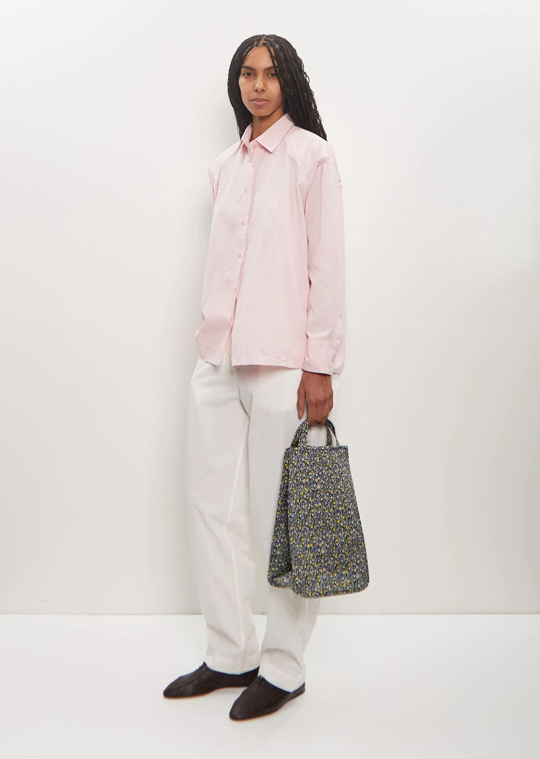 Exclusive Cotton Flower Tote M — Black / Yellow sold by La Garconne product image thumbnail 2