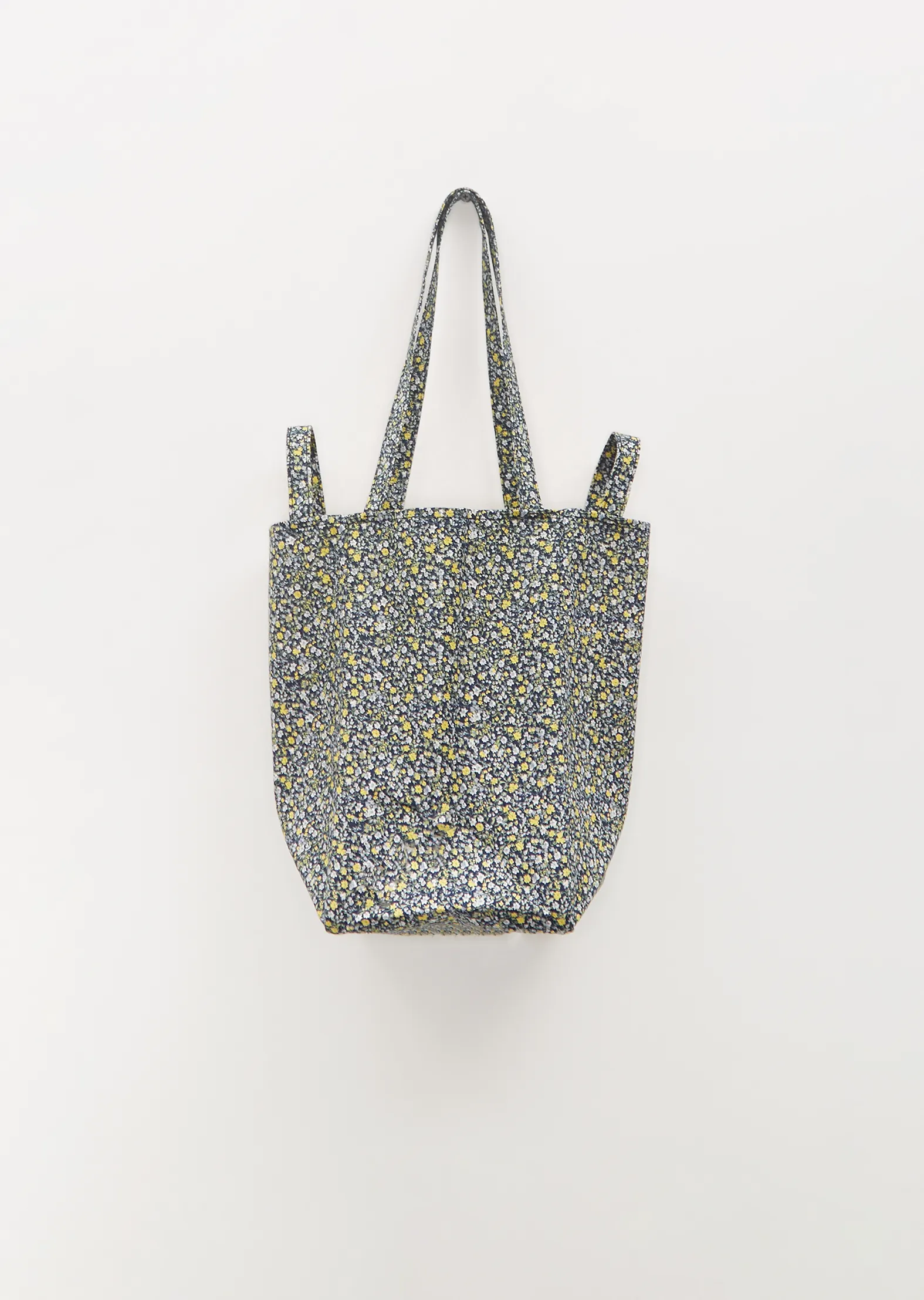 Exclusive Cotton Flower Tote M — Black / Yellow sold by La Garconne