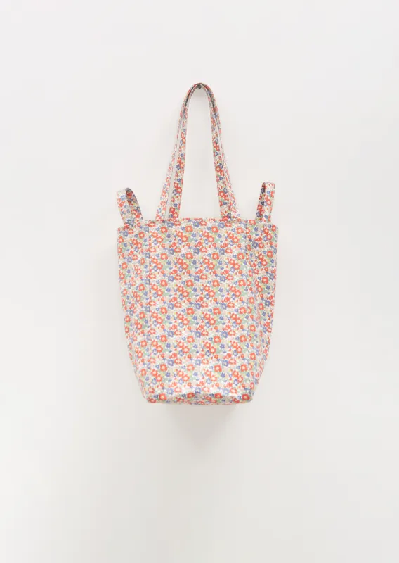 Exclusive Cotton Liberty Flower Tote M — Red Multi sold by La Garconne