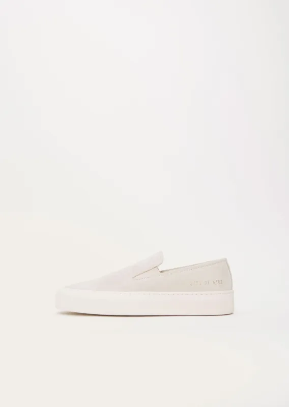 Suede Slip On — Off White sold by La Garconne