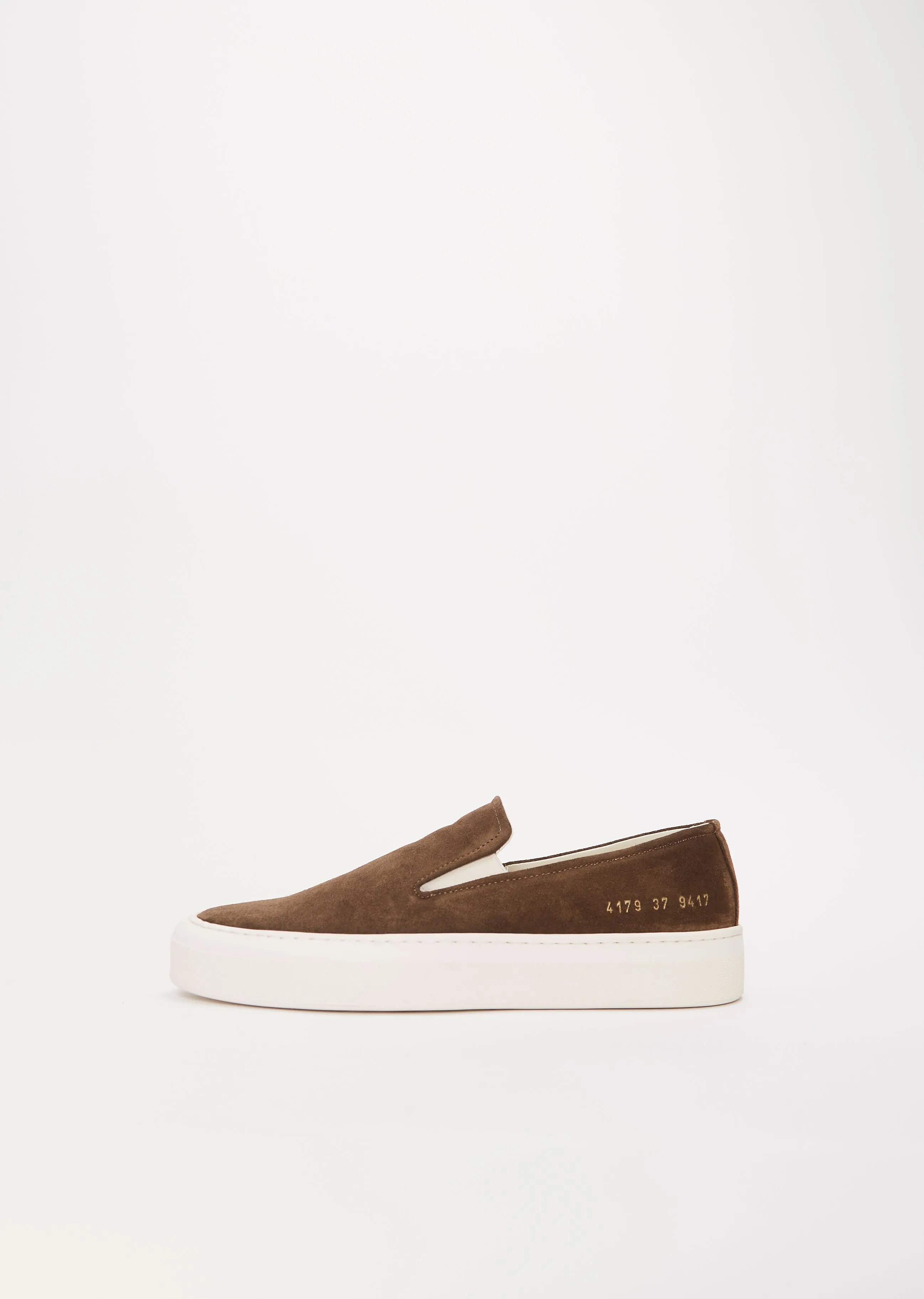 Suede Slip On — Coffee sold by La Garconne