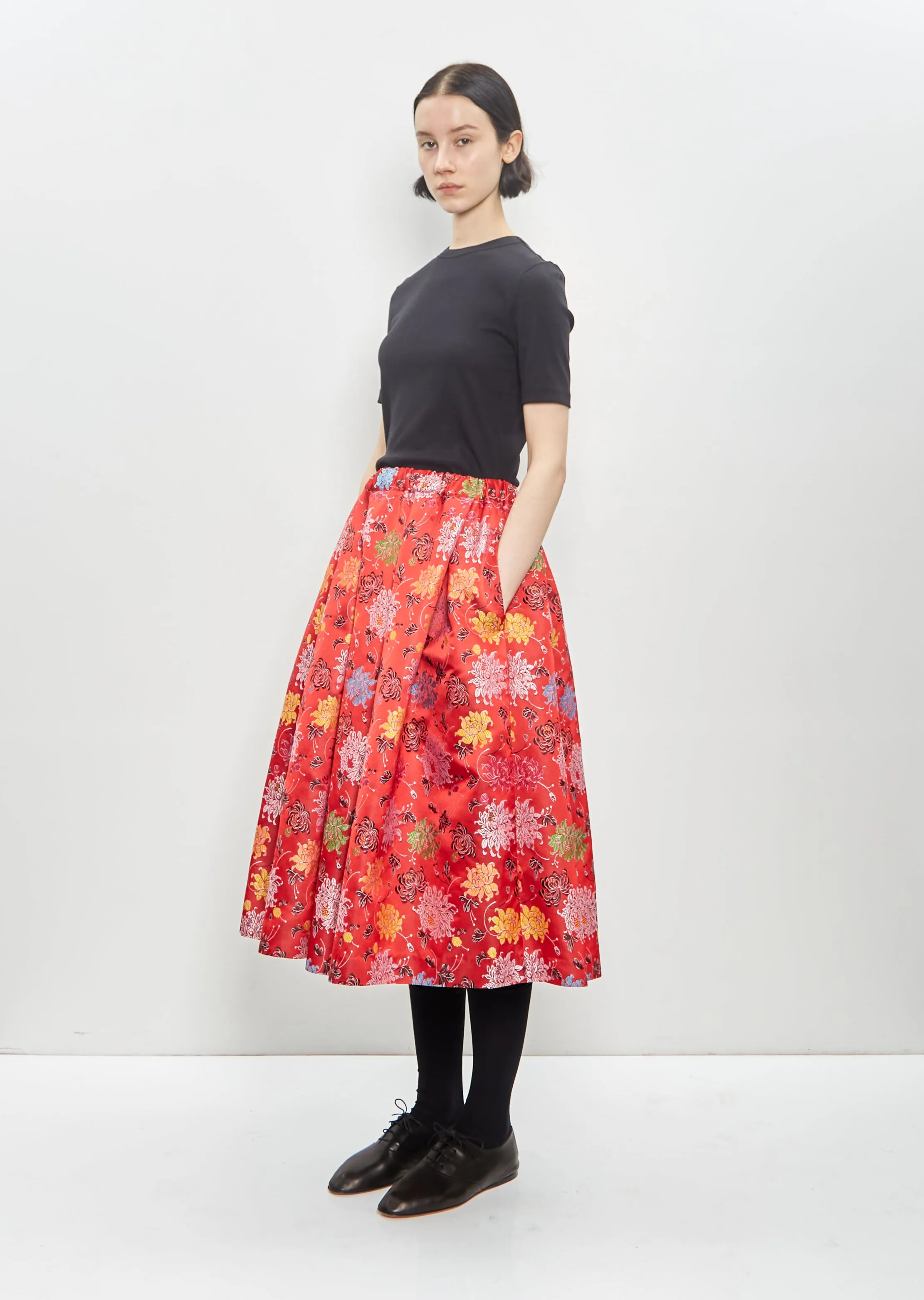 Polyester Jacquard Pleated Skirt sold by La Garconne product image thumbnail 4