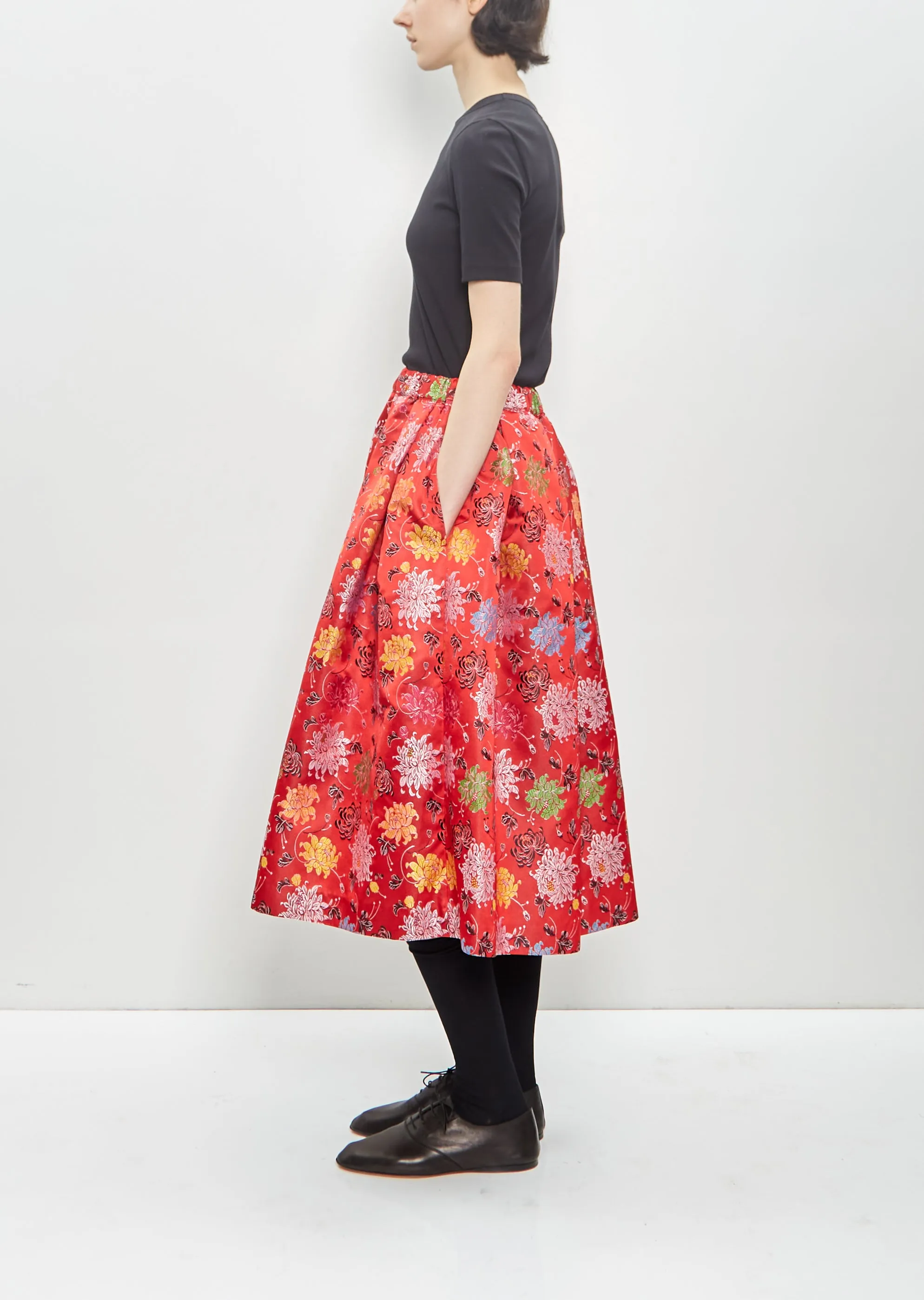Polyester Jacquard Pleated Skirt sold by La Garconne product image thumbnail 2