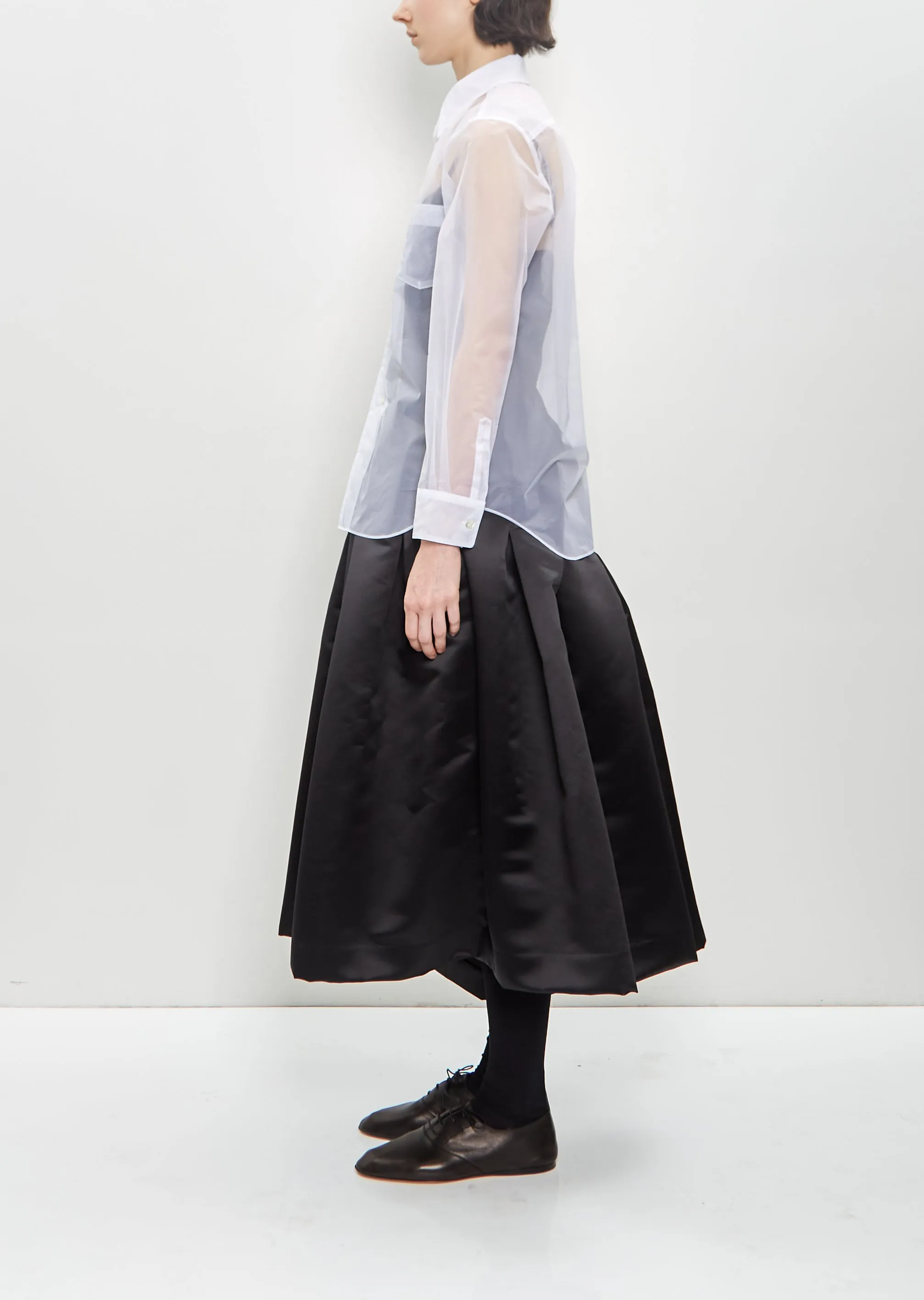 Nylon Sheer Blouse — White sold by La Garconne product image thumbnail 2