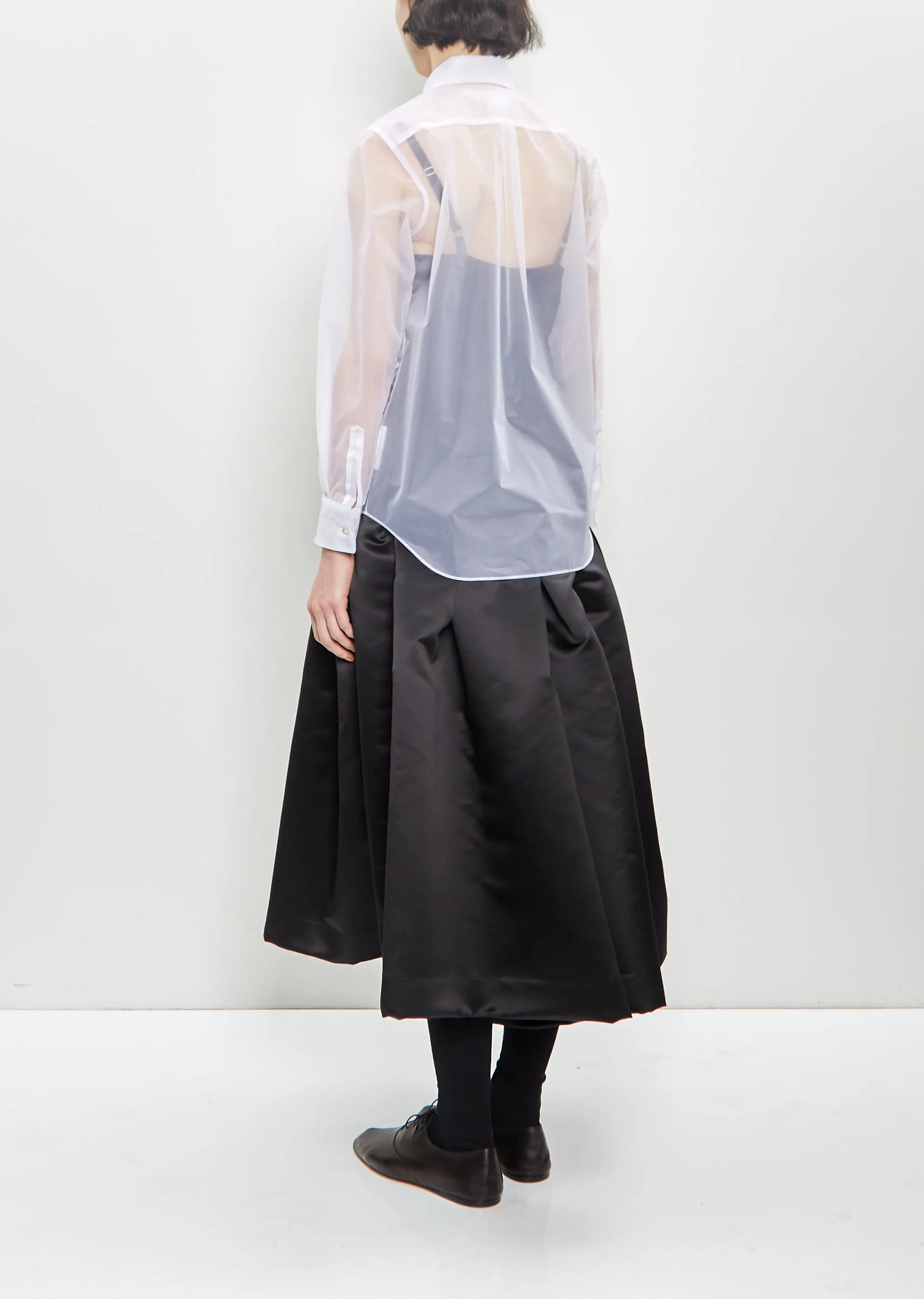 Nylon Sheer Blouse — White sold by La Garconne product image thumbnail 3