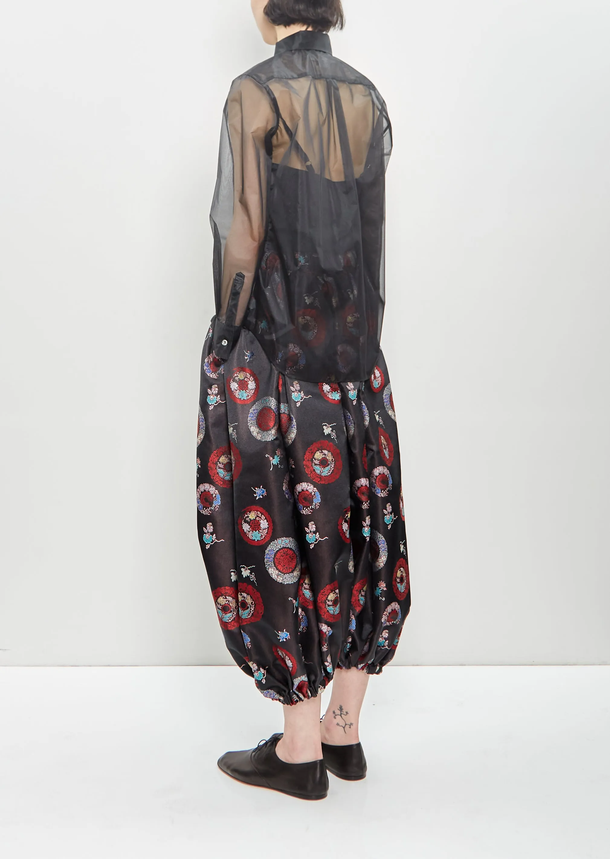Nylon Sheer Blouse — Black sold by La Garconne product image thumbnail 3