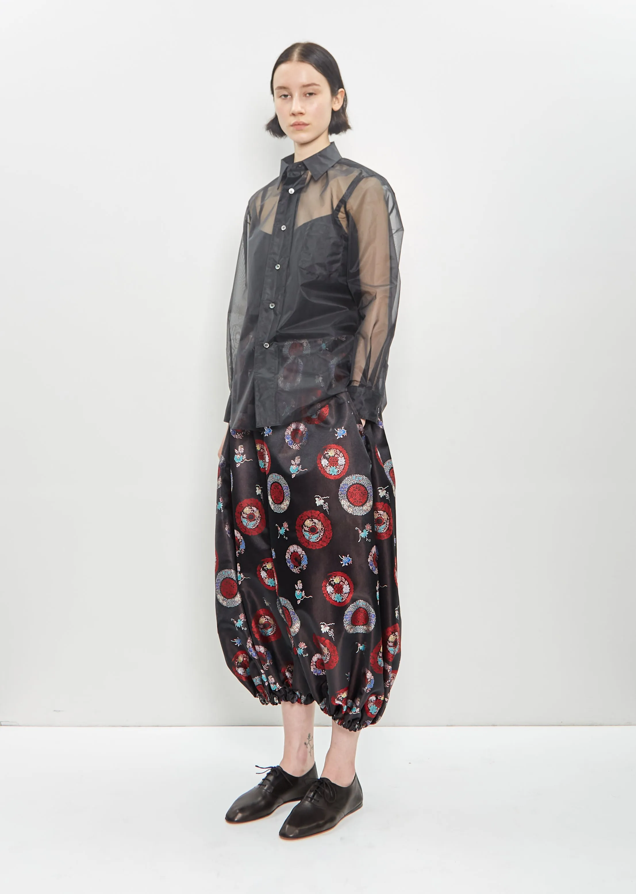 Nylon Sheer Blouse — Black sold by La Garconne product image thumbnail 5
