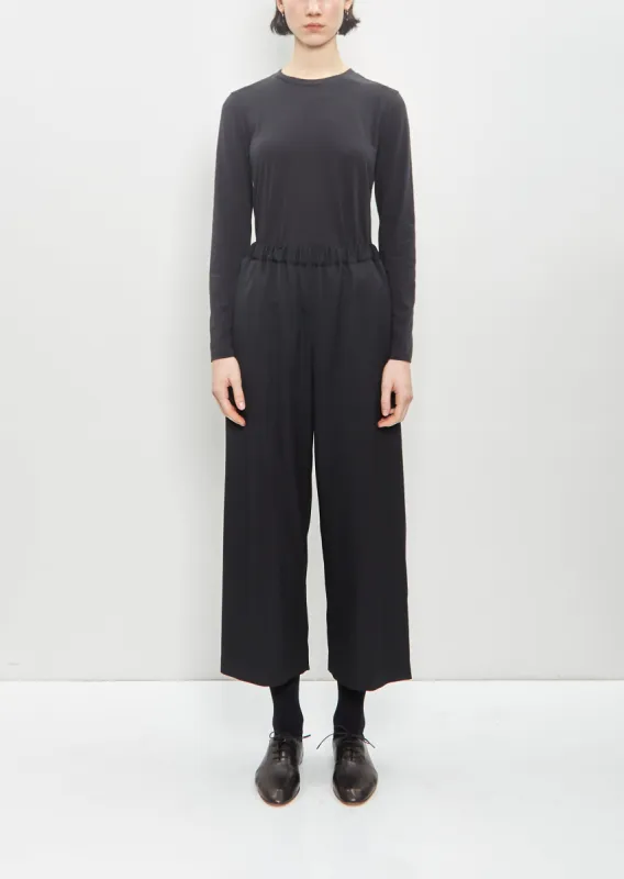 Wool Gabardine Wide Pants sold by La Garconne
