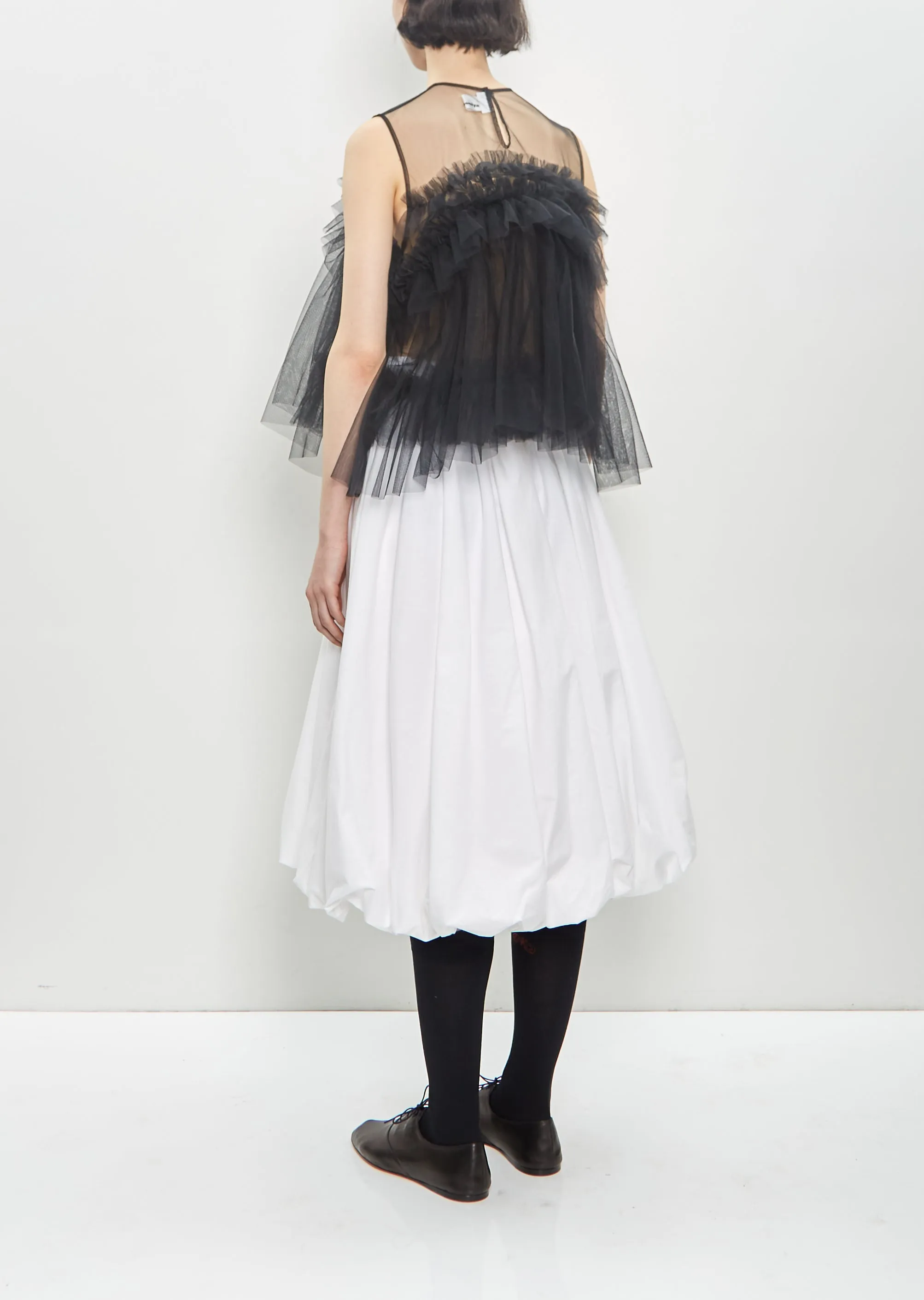 Nylon Sheer Sleeveless Ruffle Blouse sold by La Garconne product image thumbnail 3