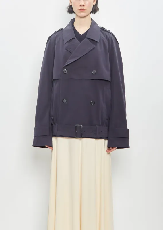 Cotton Short Cotton Trench sold by La Garconne