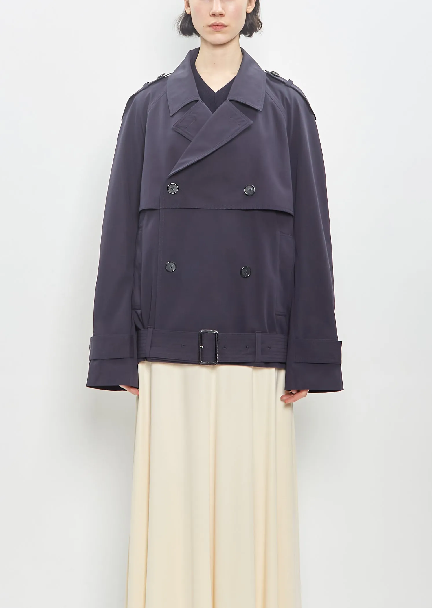 Cotton Short Cotton Trench sold by La Garconne