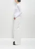 Stretch Organic Cotton Long-Sleeve Jersey Top — White sold by La Garconne