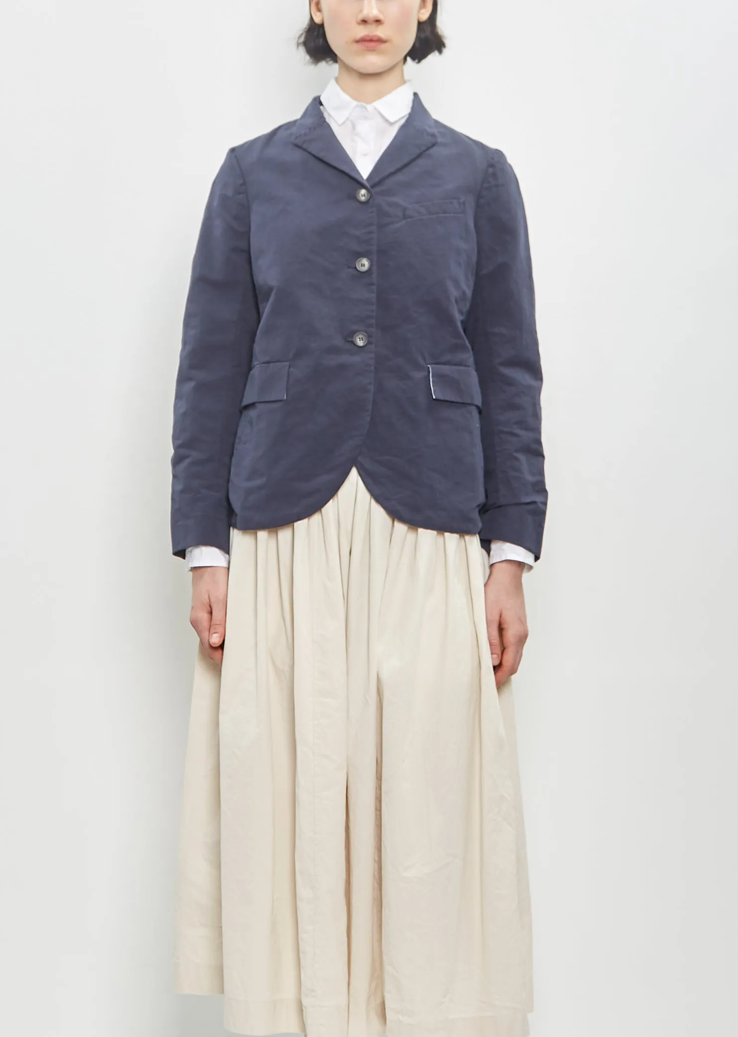 Cotton Linen Tyrol Jacket — Navy sold by La Garconne