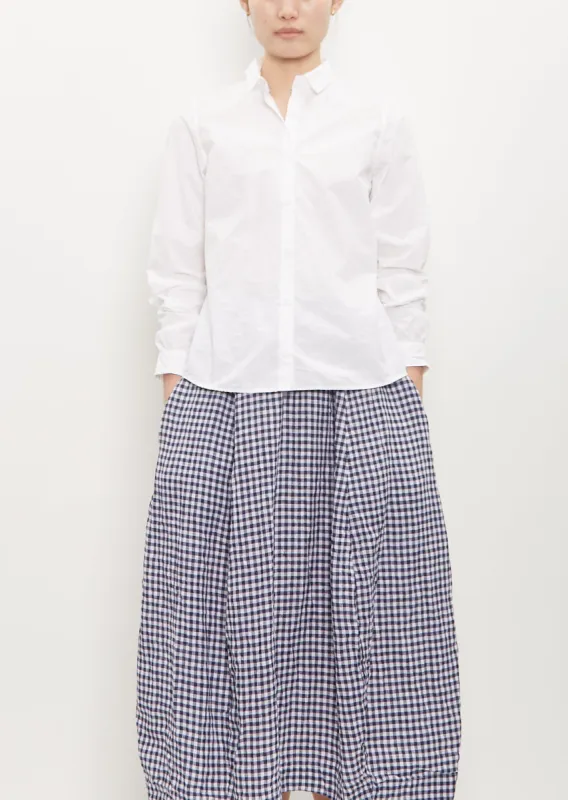 Cotton Tyrol Shirt — White sold by La Garconne