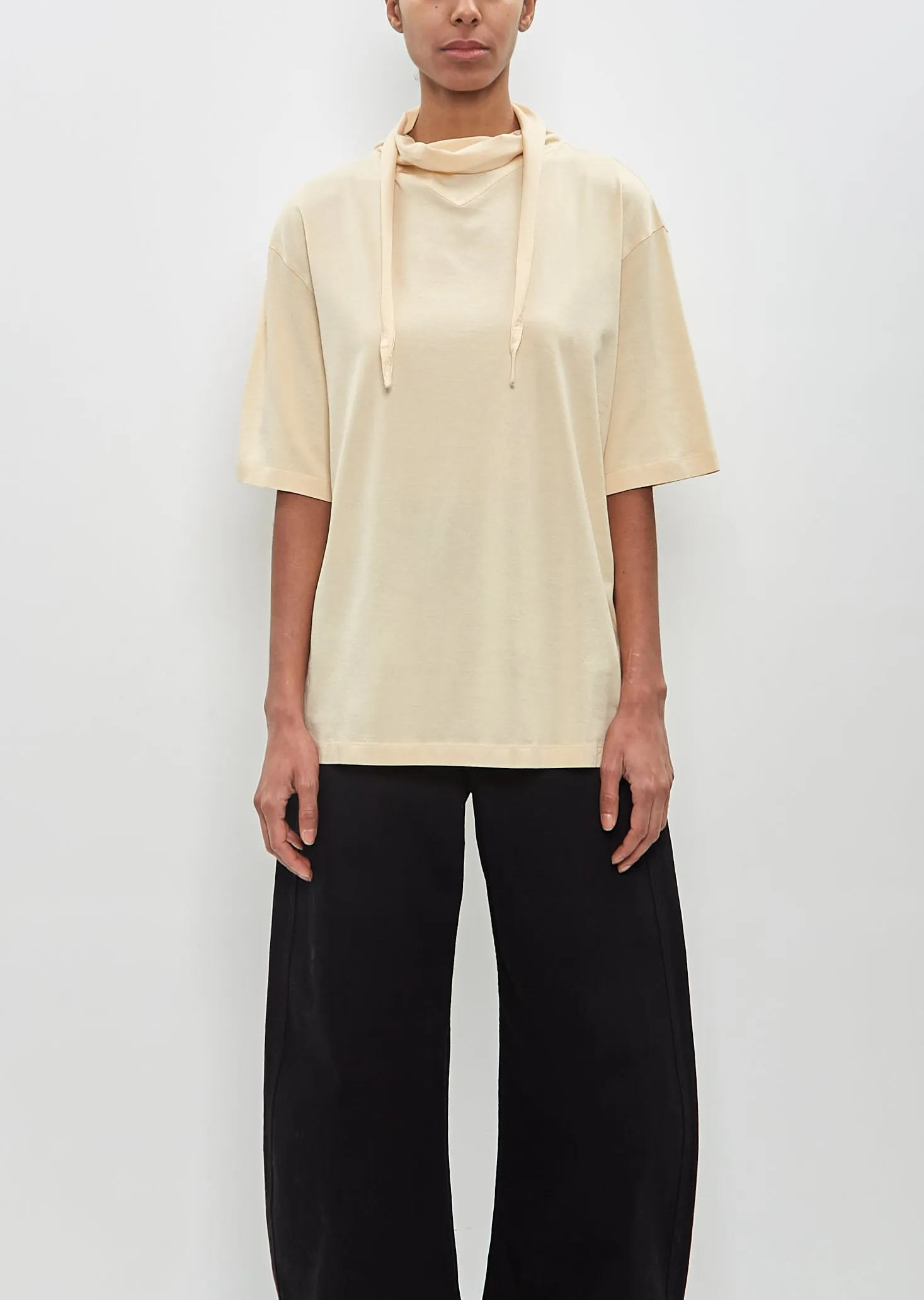Cotton Foulard T-Shirt — Ice Apricot sold by La Garconne