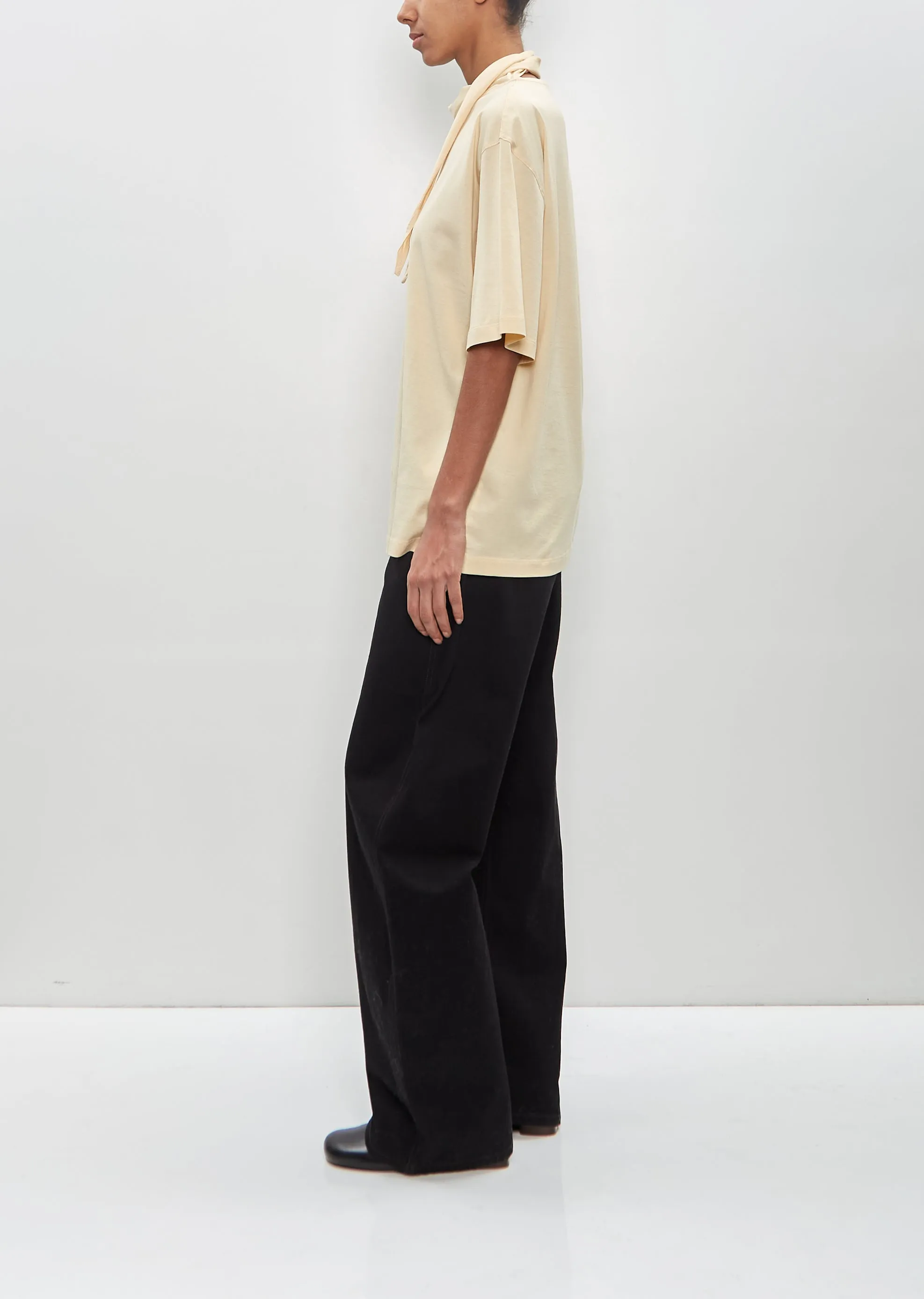 Cotton Foulard T-Shirt — Ice Apricot sold by La Garconne product image thumbnail 2