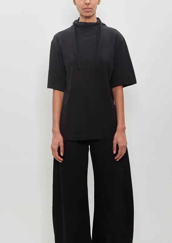 Cotton Foulard T-Shirt — Black sold by La Garconne