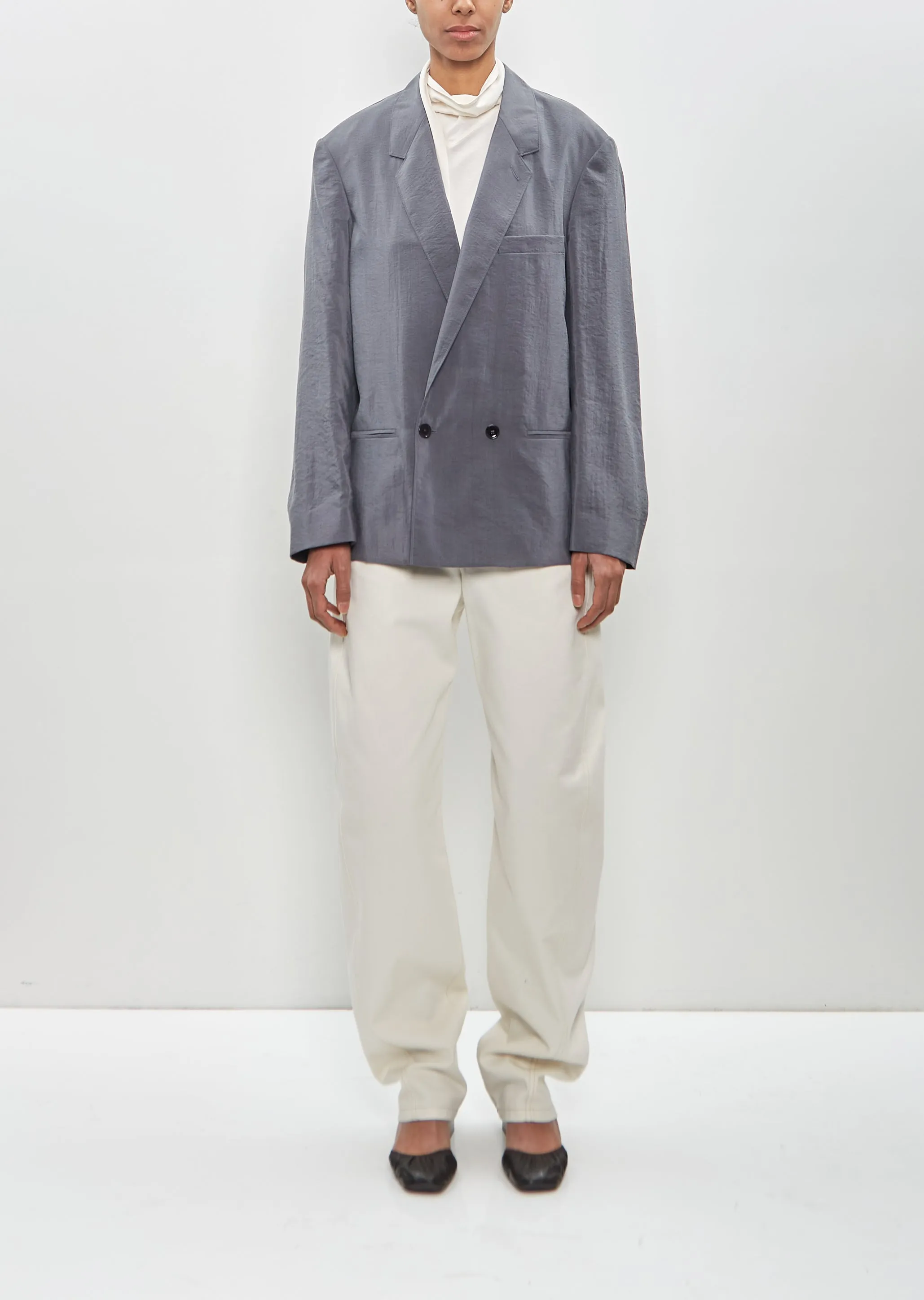 Silk Soft Tailored Jacket sold by La Garconne product image thumbnail 4