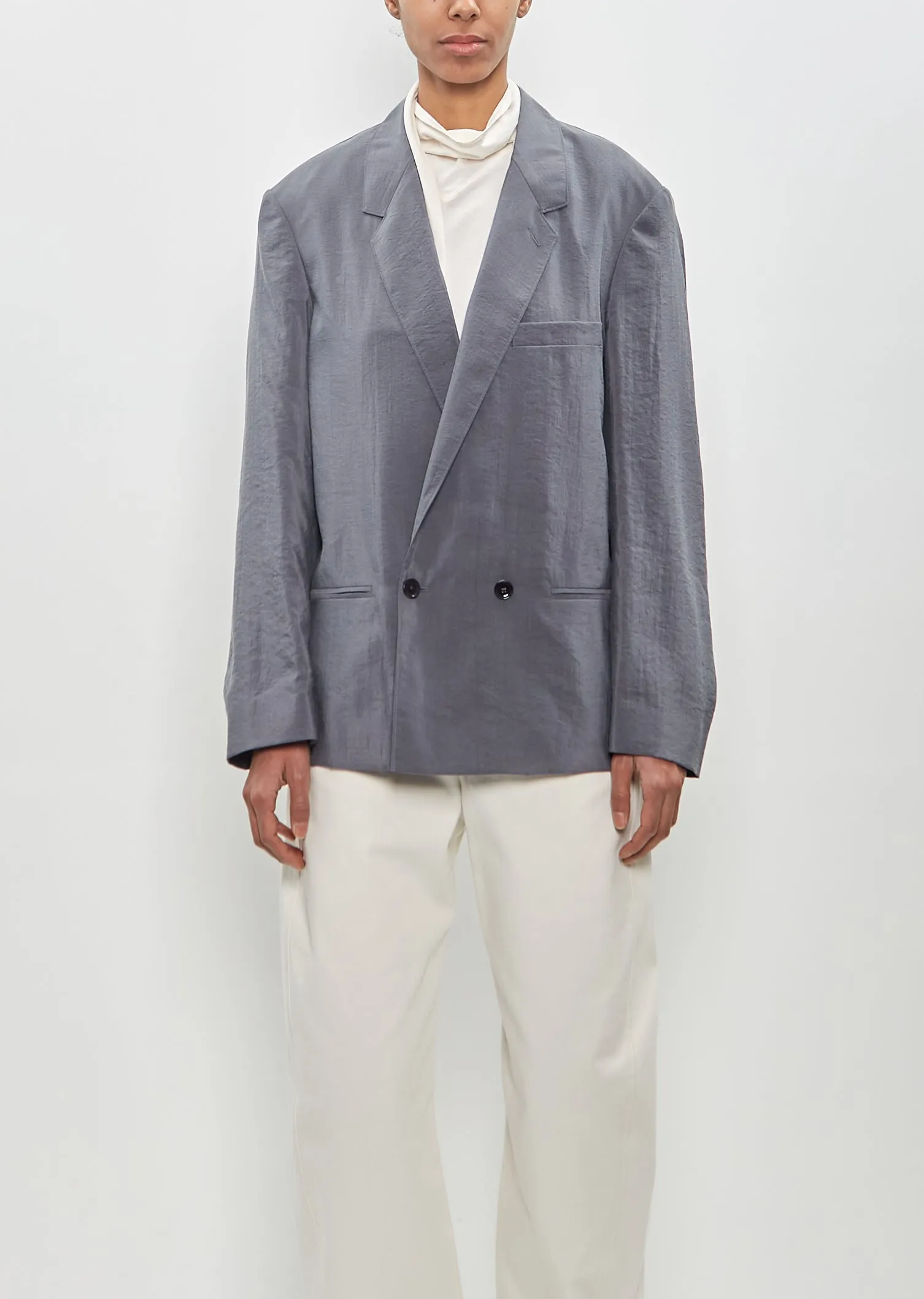 Silk Soft Tailored Jacket sold by La Garconne