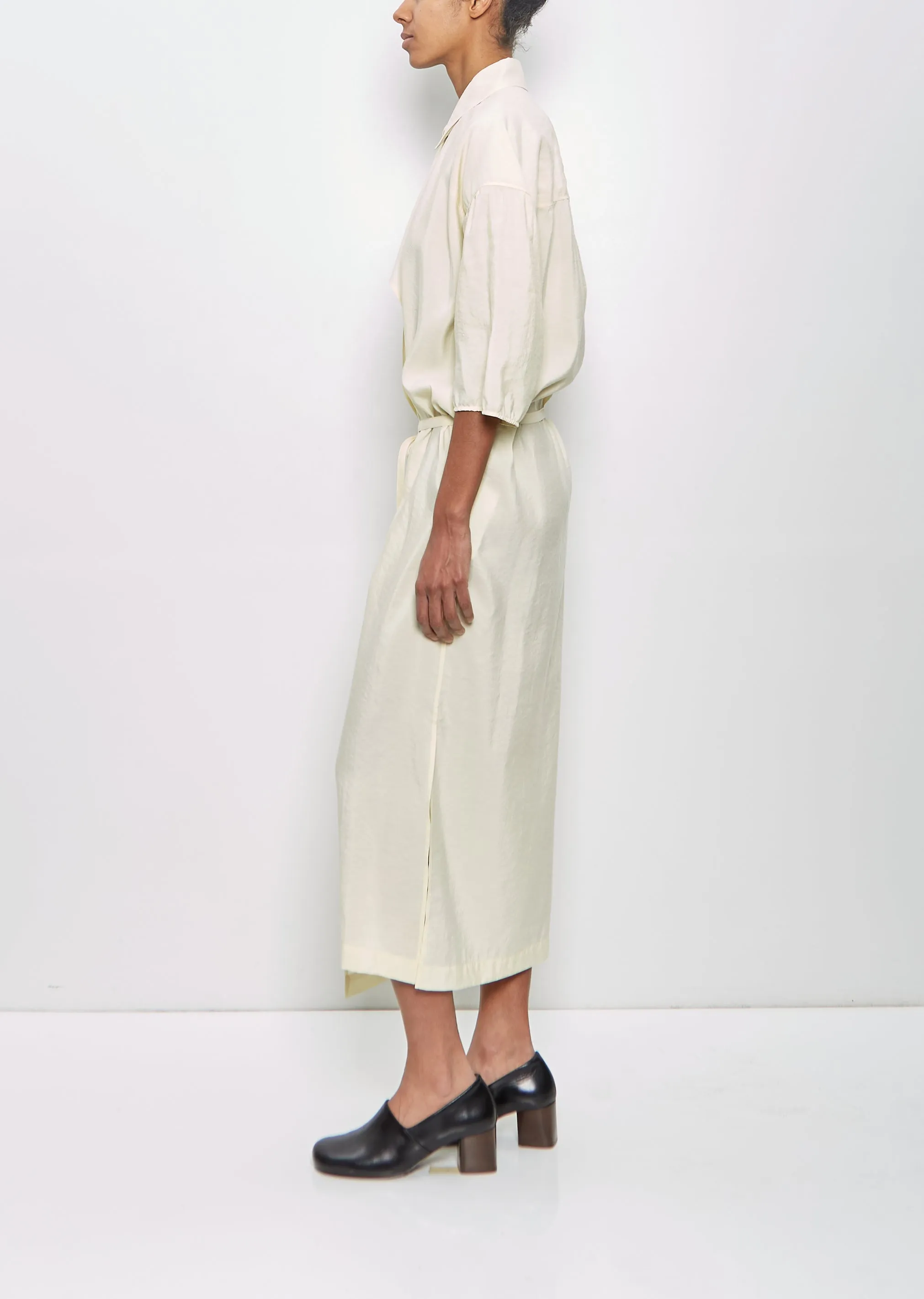 Silk Asymmetrical Shirt Dress sold by La Garconne product image thumbnail 2