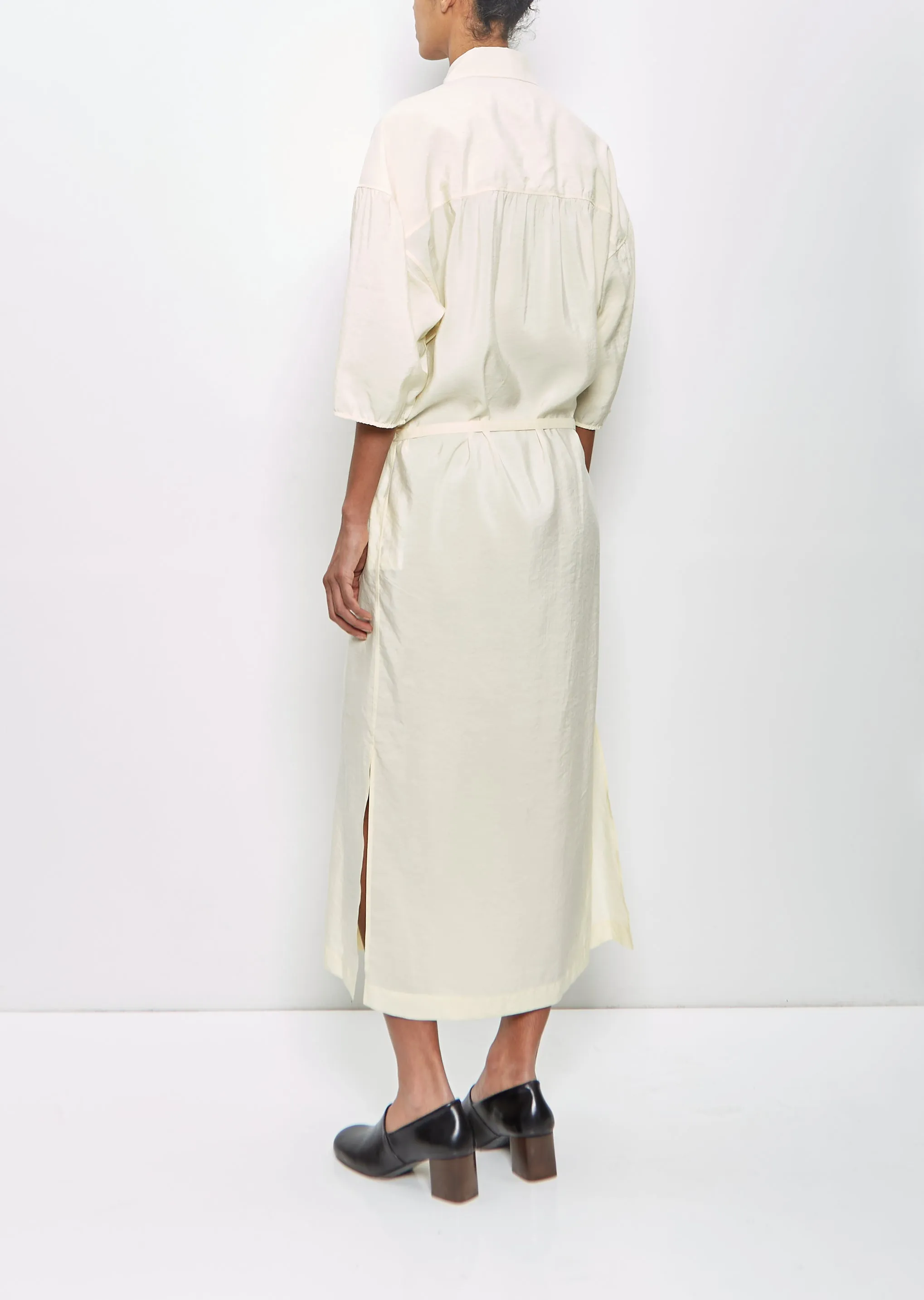 Silk Asymmetrical Shirt Dress sold by La Garconne product image thumbnail 3