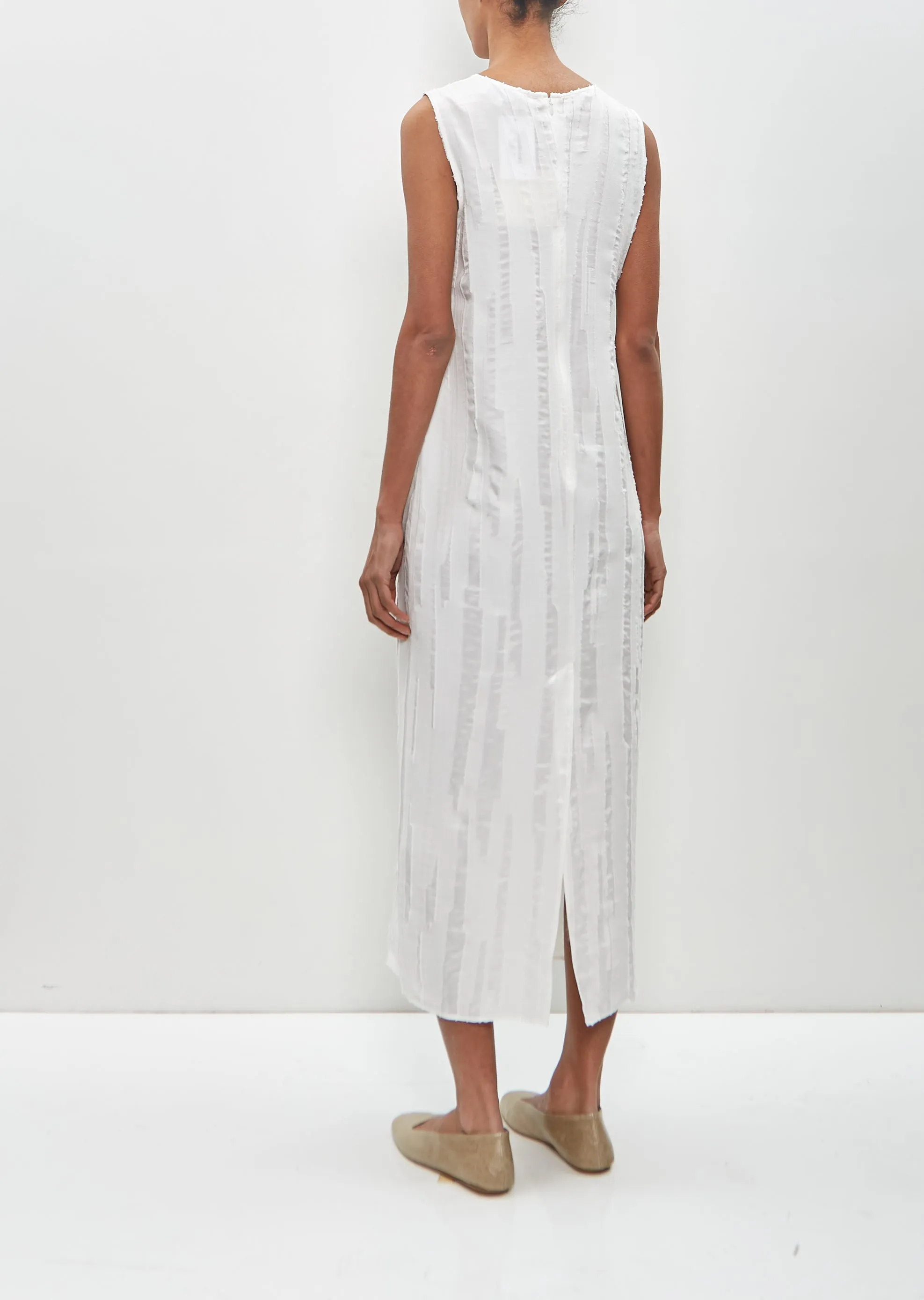 Silk Cotton Minga Fitted Midi Dress — Ivory sold by La Garconne product image thumbnail 3