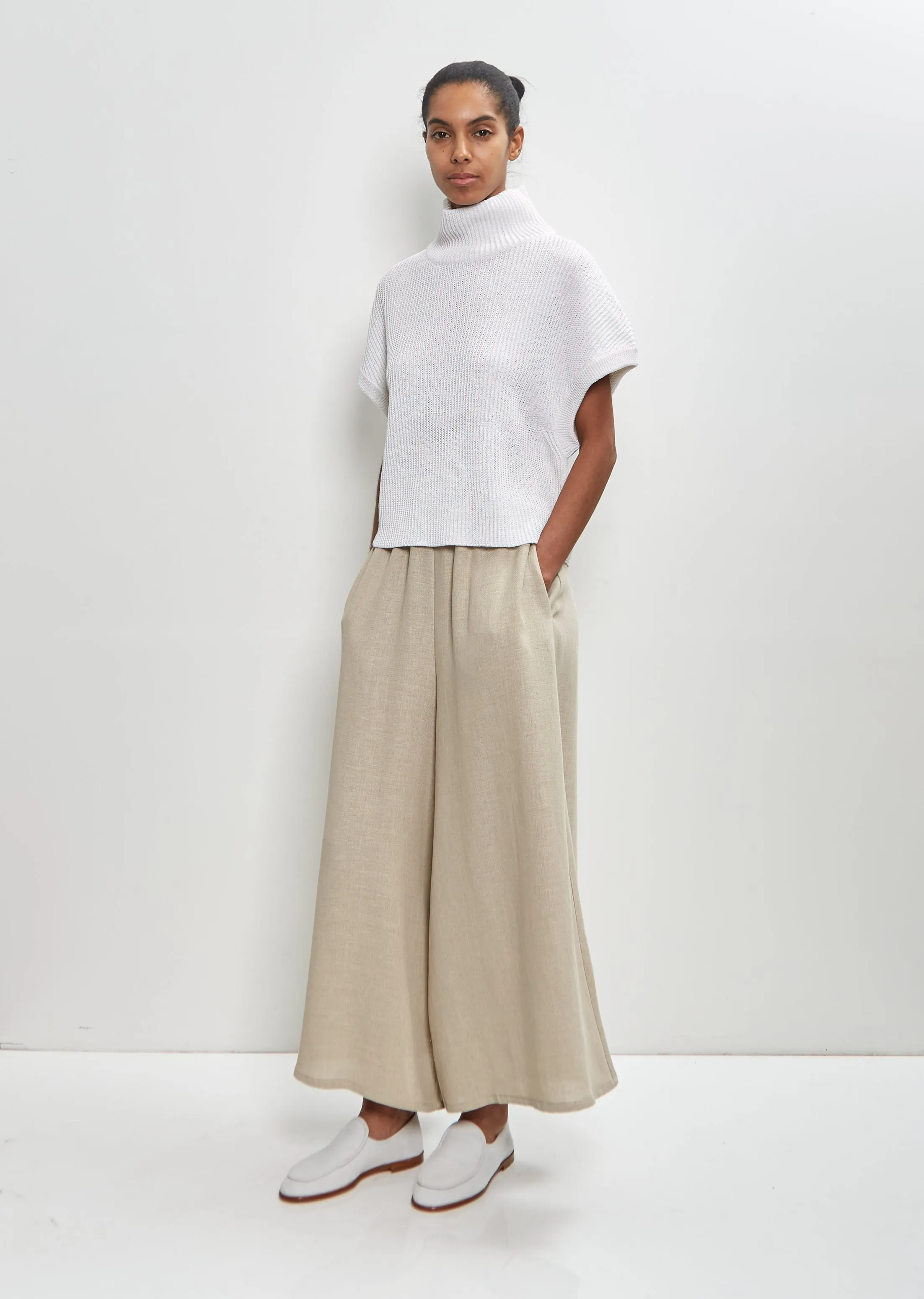 Linen Gaucho Pants sold by La Garconne product image thumbnail 4