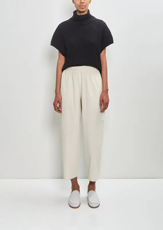 Cotton Silk Corduroy Carrot Pants — Ivory sold by La Garconne
