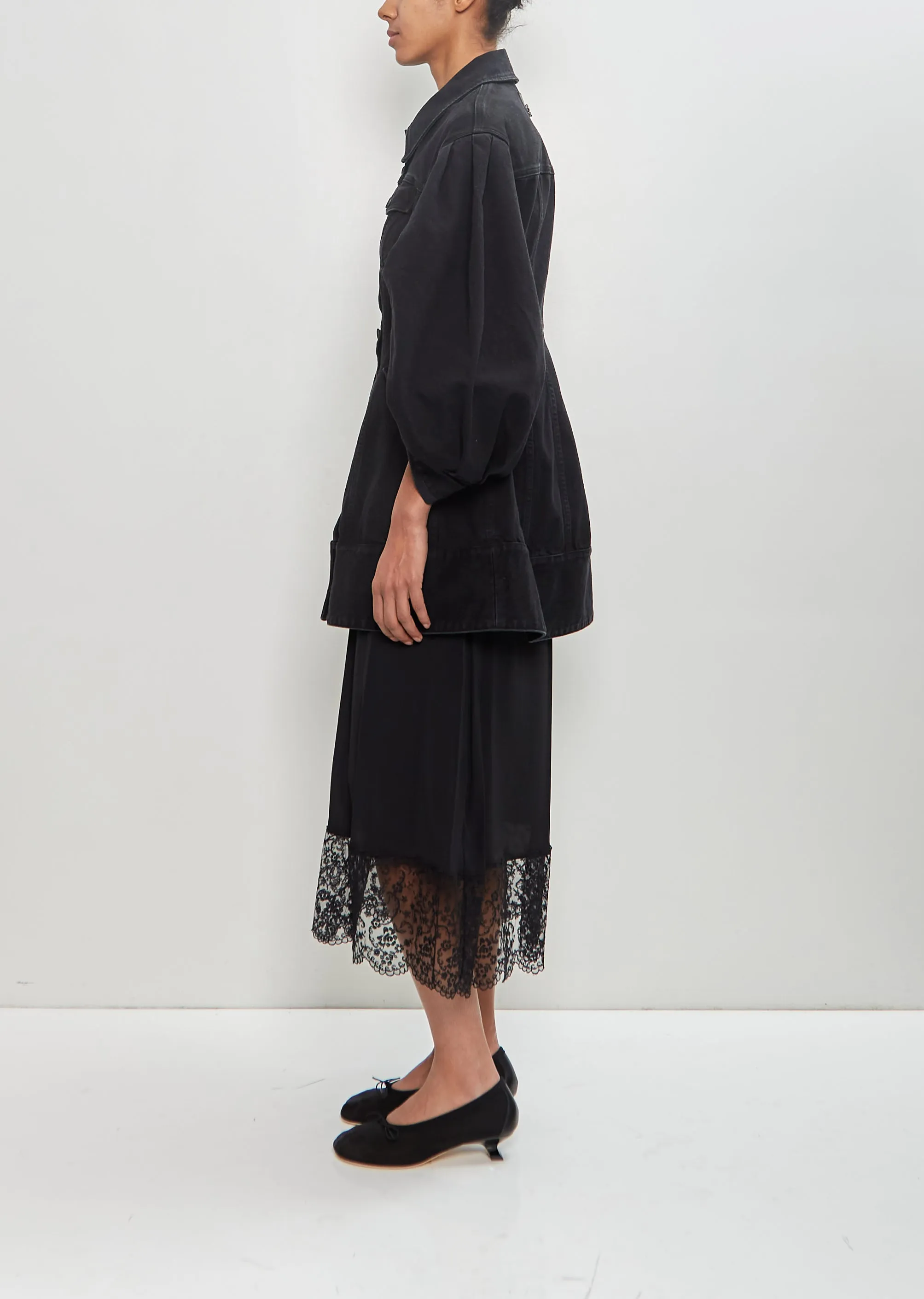 Cotton Denim Sculpted Short Coat sold by La Garconne product image thumbnail 2