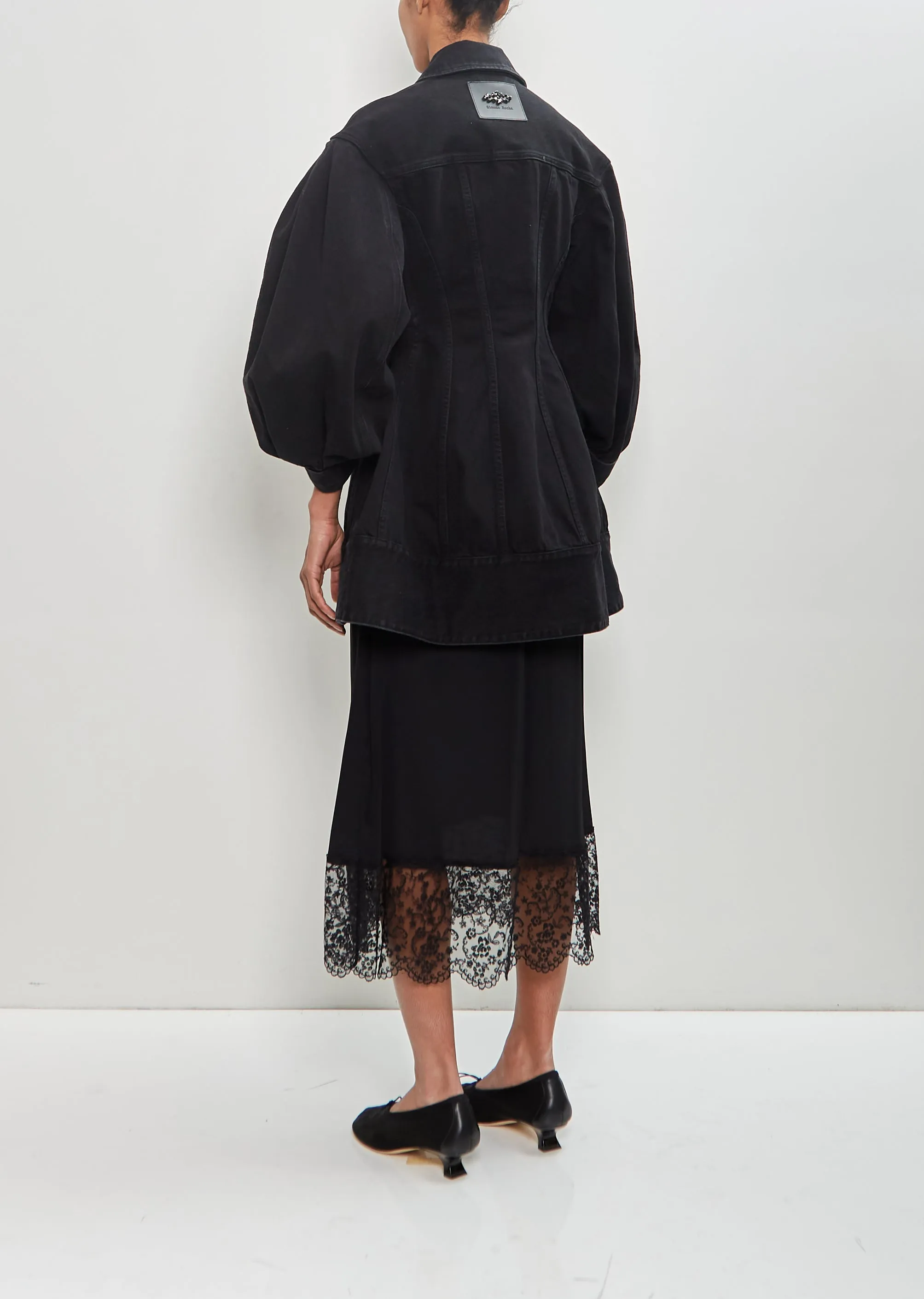 Cotton Denim Sculpted Short Coat sold by La Garconne product image thumbnail 3