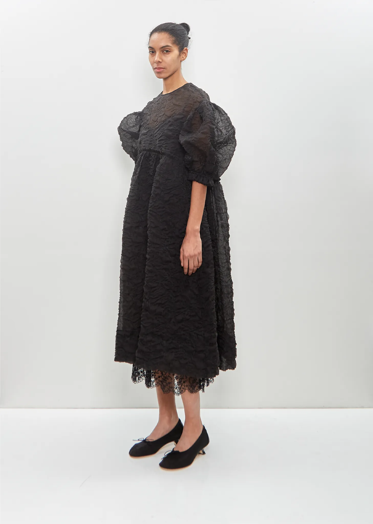 Cotton Nylon Ruffle Frill Detail Dress sold by La Garconne product image thumbnail 4