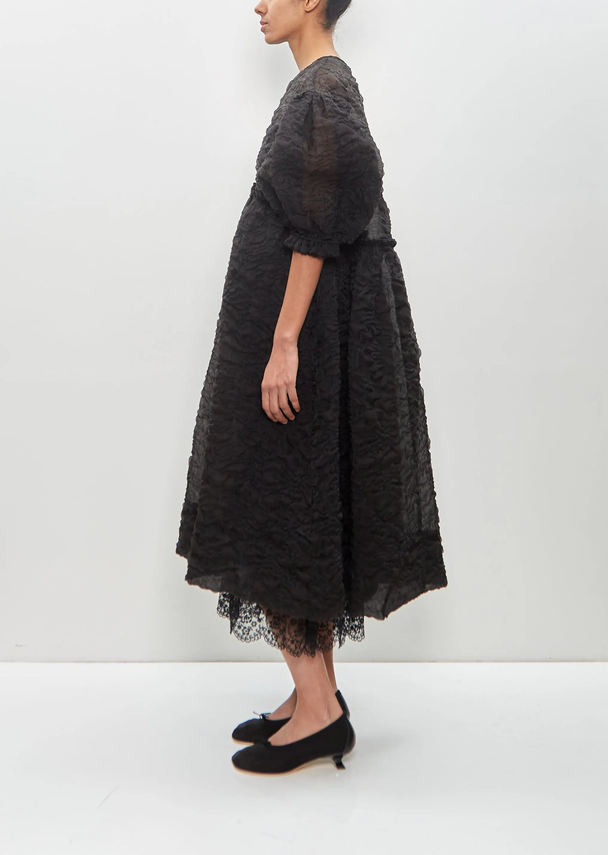 Cotton Nylon Ruffle Frill Detail Dress sold by La Garconne product image thumbnail 2