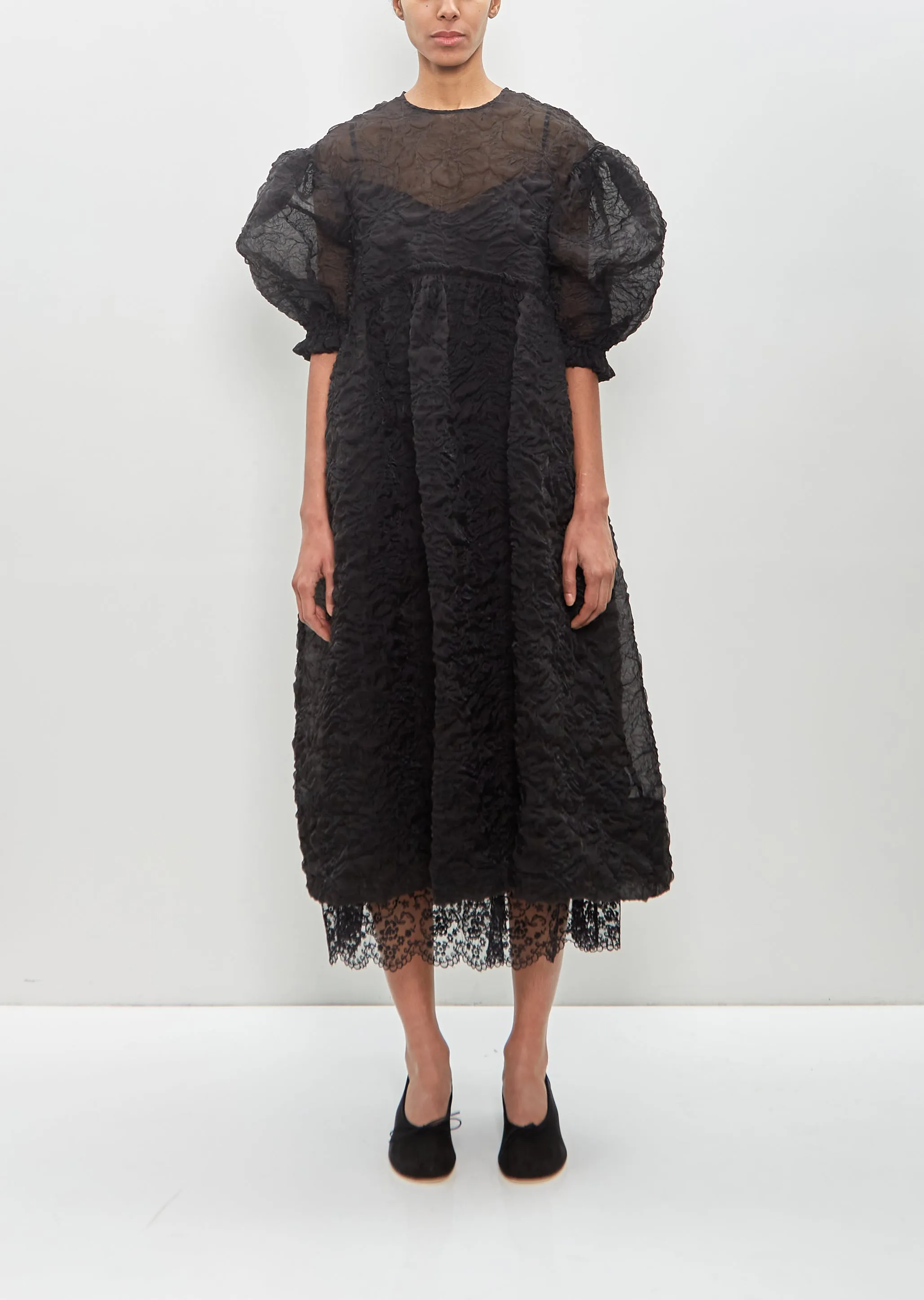 Cotton Nylon Ruffle Frill Detail Dress sold by La Garconne