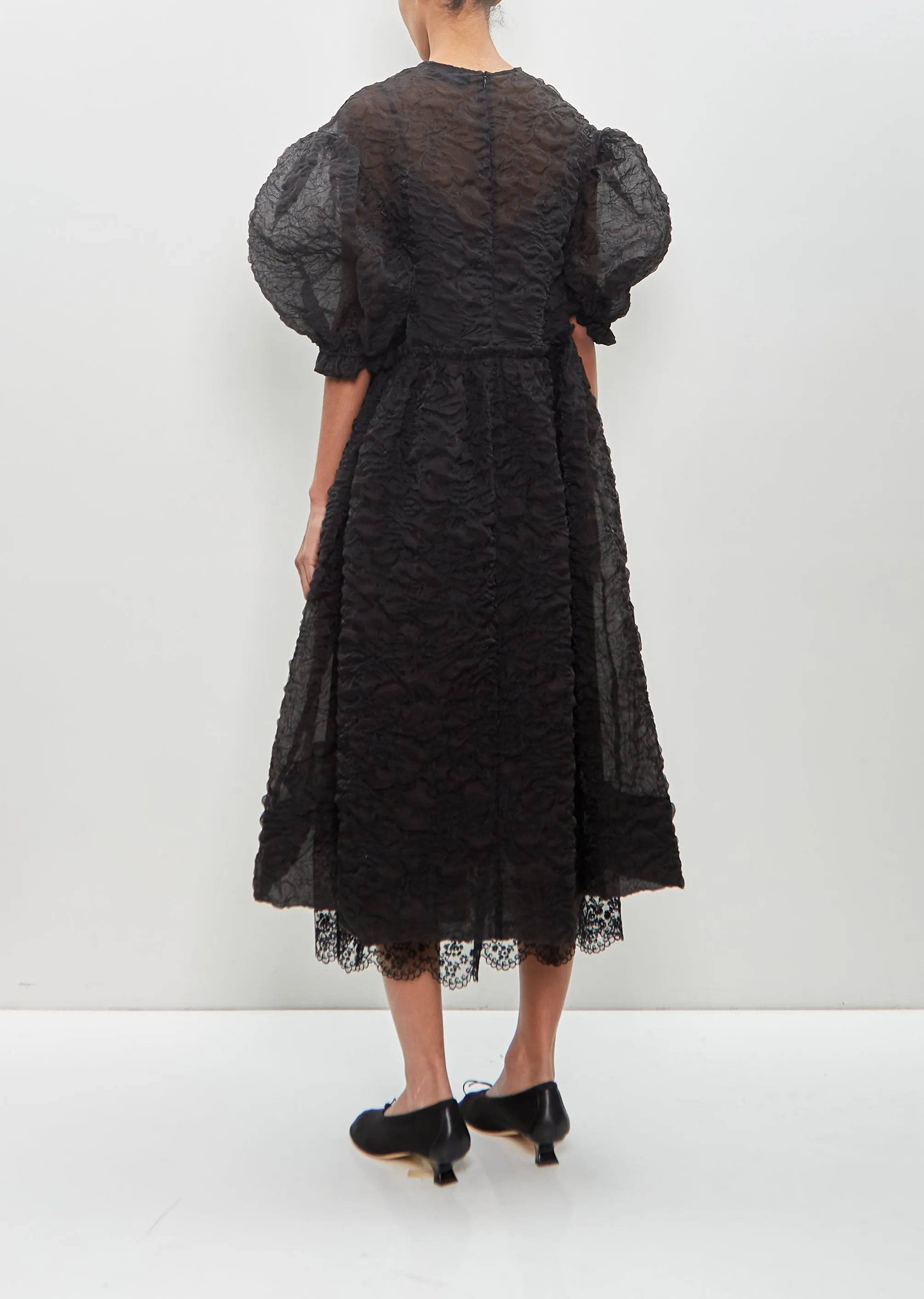 Cotton Nylon Ruffle Frill Detail Dress sold by La Garconne product image thumbnail 3