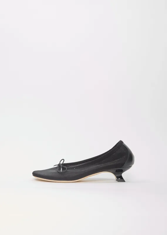 Mesh Ballerina Heel sold by La Garconne