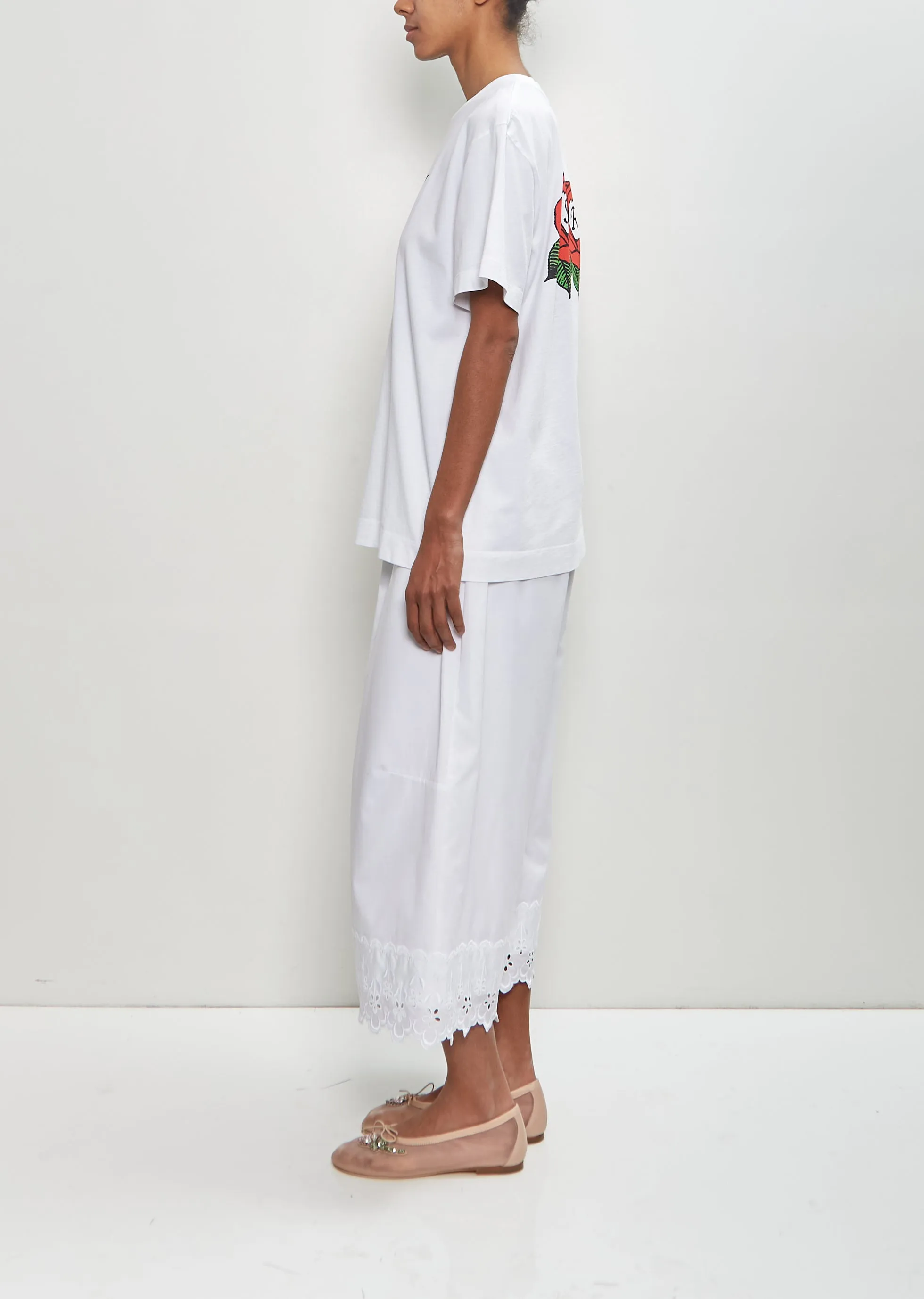 Cotton Cluster Rose Logo Print T-Shirt sold by La Garconne product image thumbnail 2