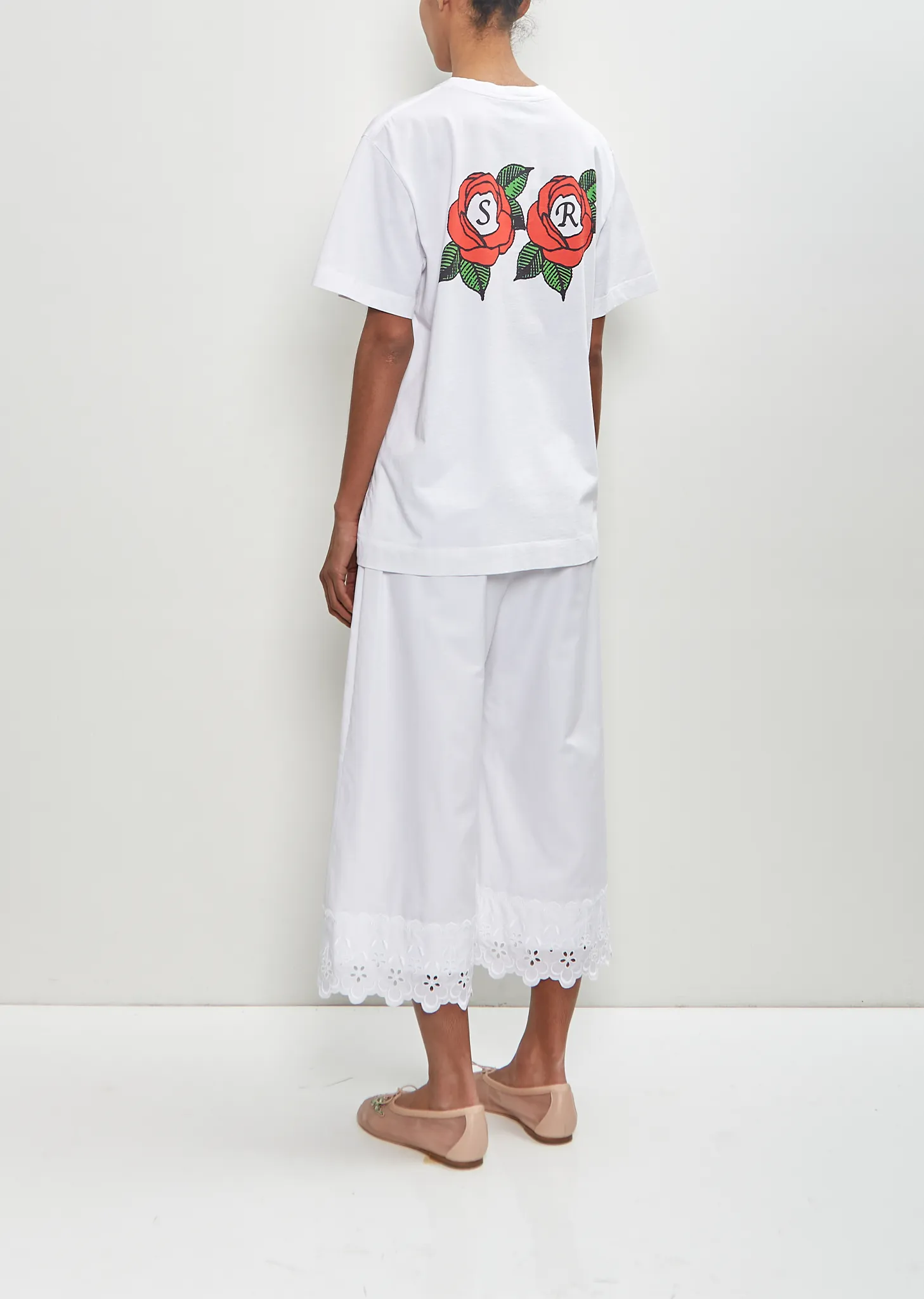 Cotton Cluster Rose Logo Print T-Shirt sold by La Garconne product image thumbnail 3